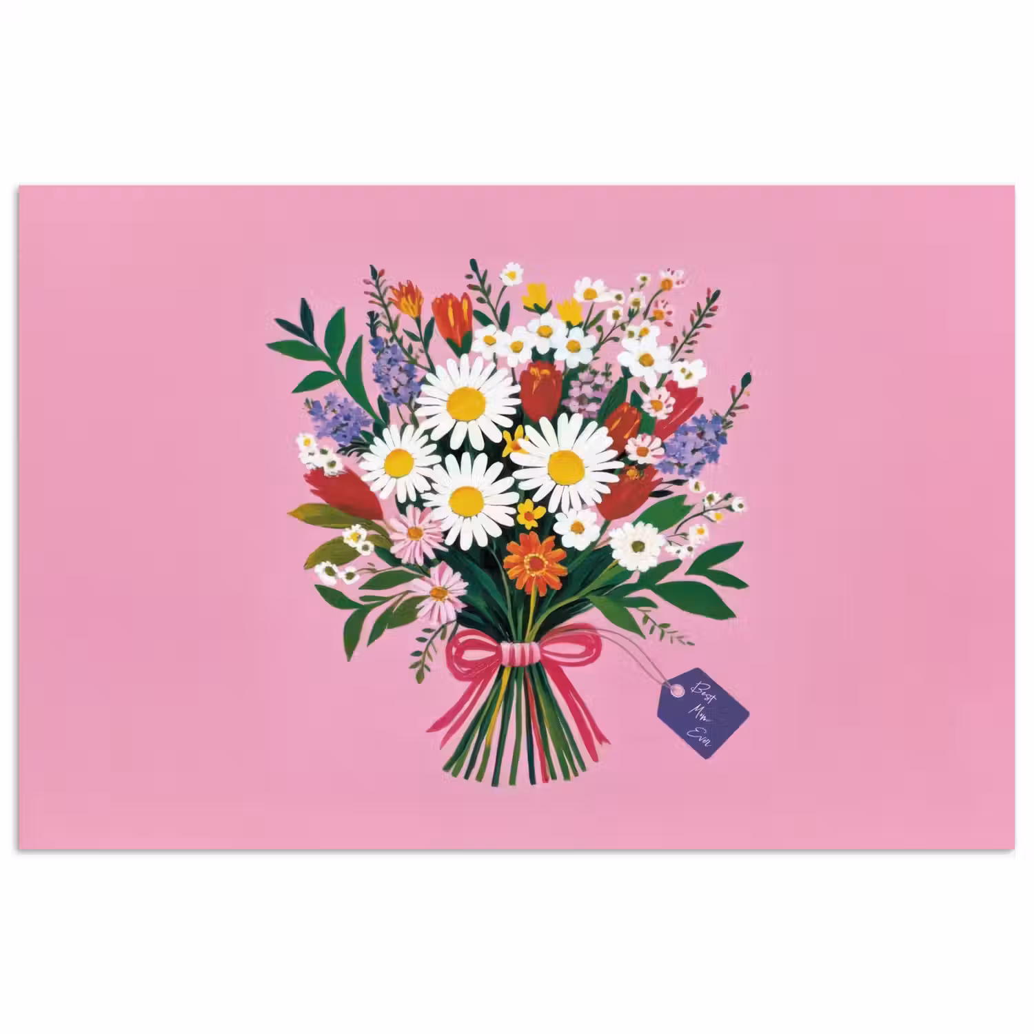 Bloemen - Quote - Kaartje - Kleurrijk poster papier klein -3d