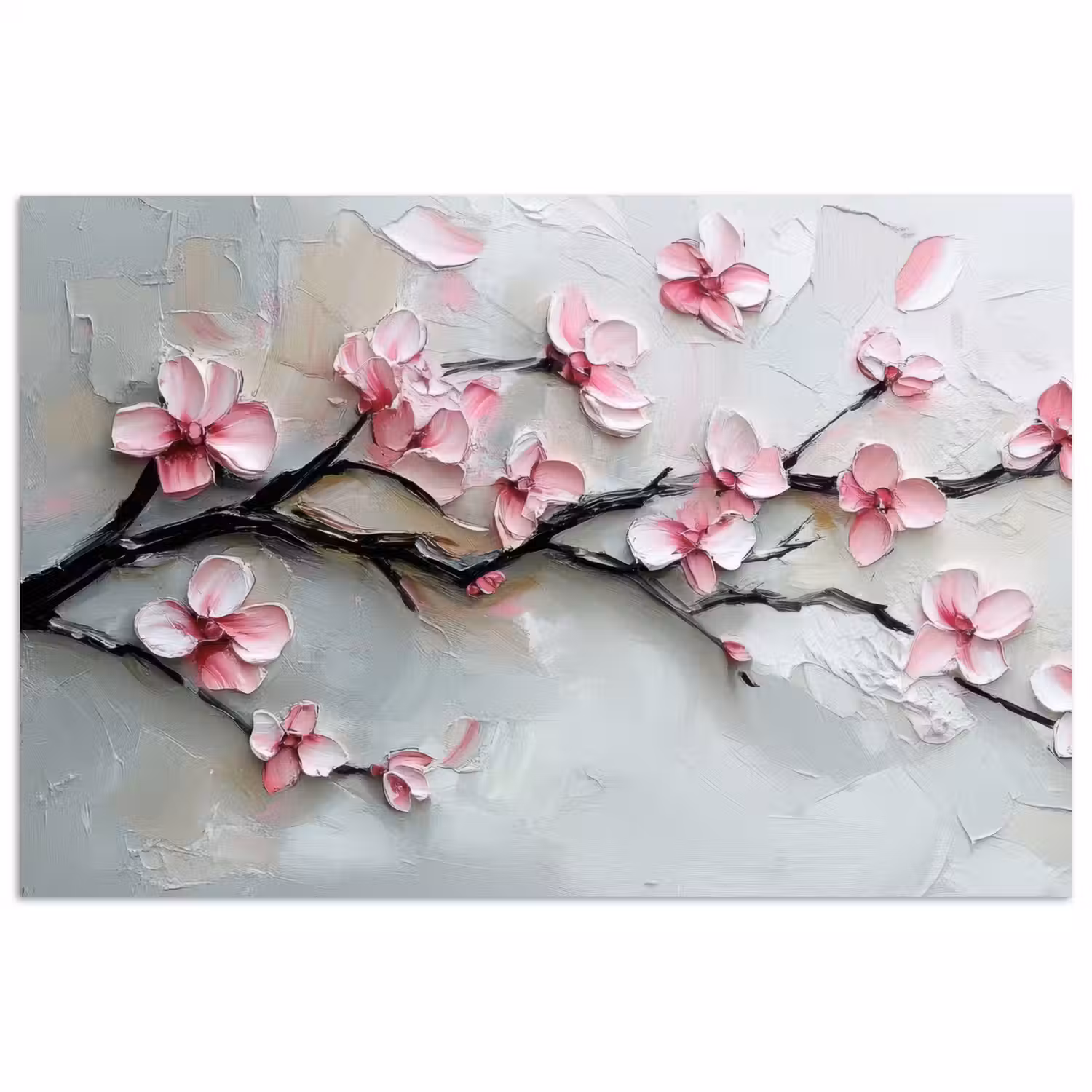 Bloesem - Kunstzinnig - Roze - Sakura poster papier klein -3d