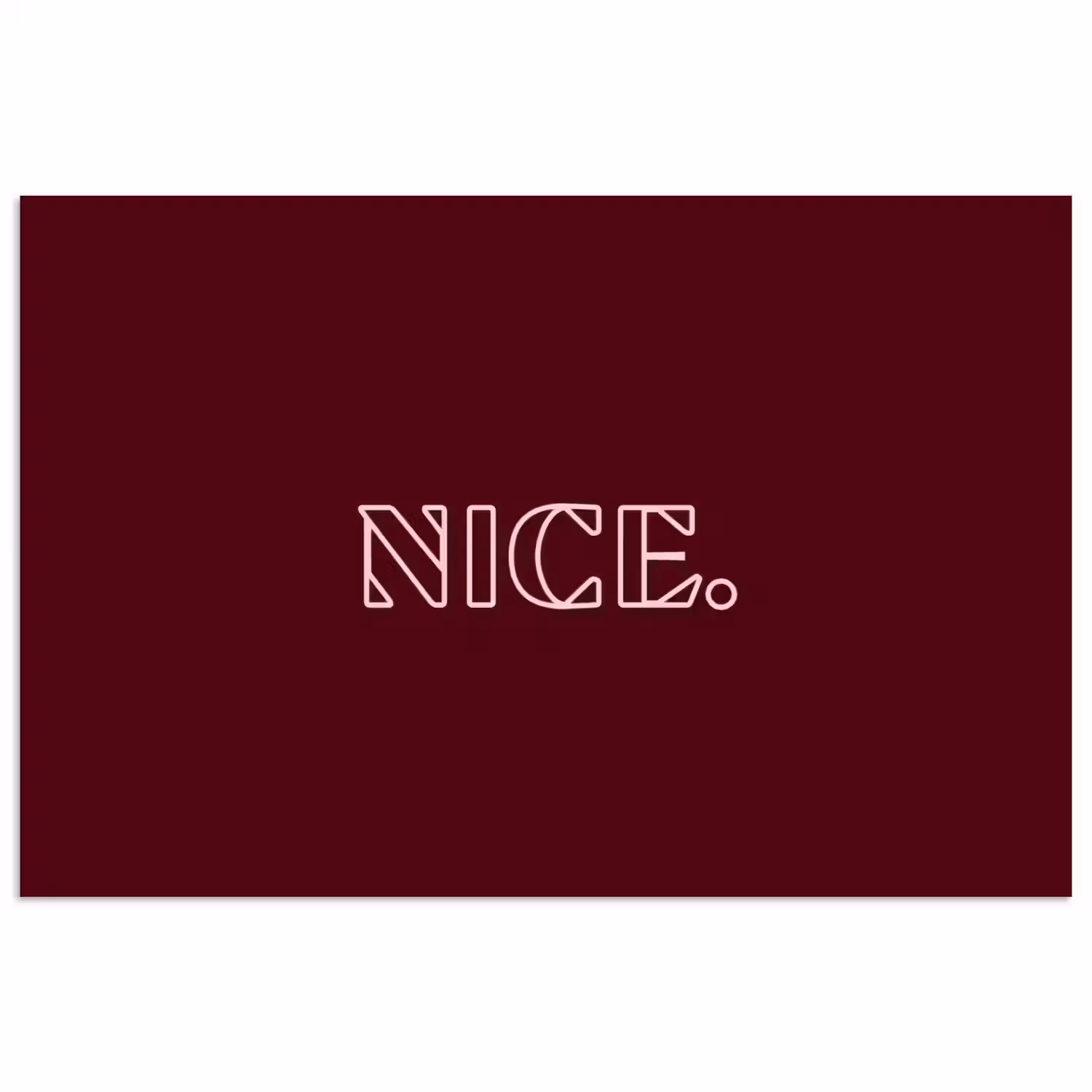 Bordeaux - Nice - minimalistisch poster papier klein -3d