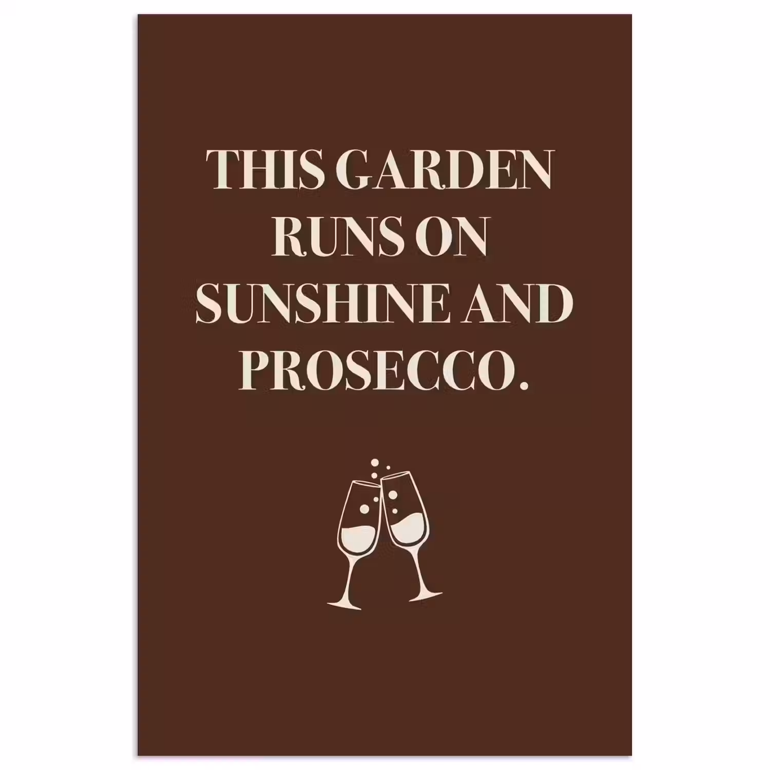 Bruin - Zomer - Quote - Drinken poster papier klein -3d