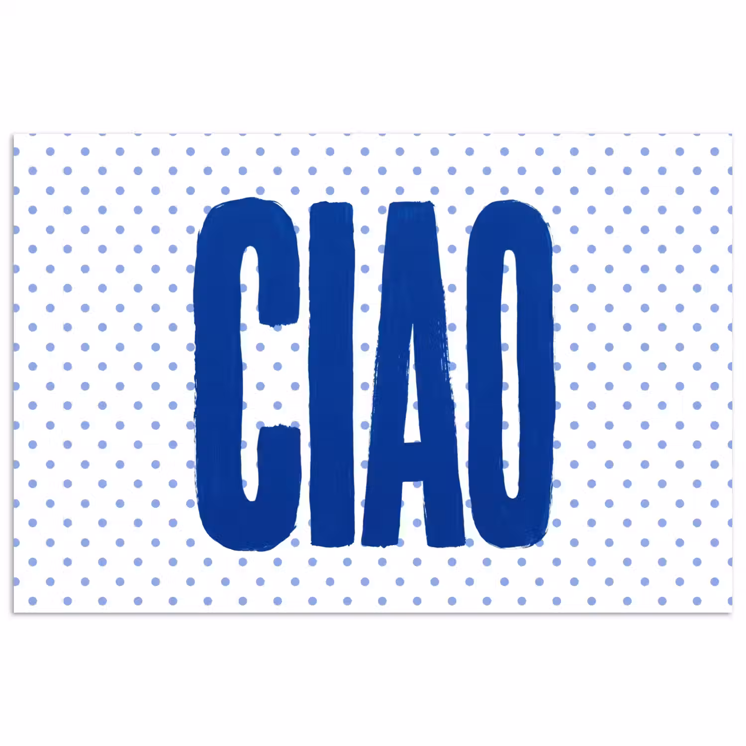 Ciao - Stippen - Roze - Wit poster papier klein -3d
