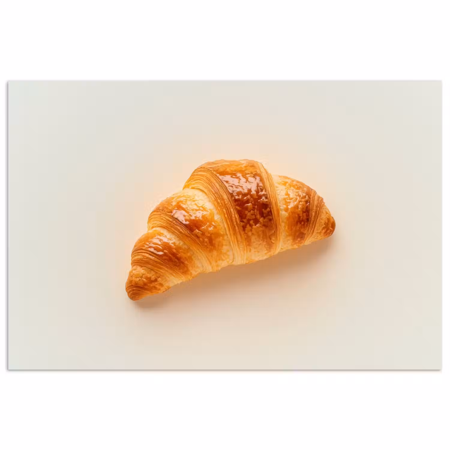 Croissant - Brood - Beige poster papier klein -3d