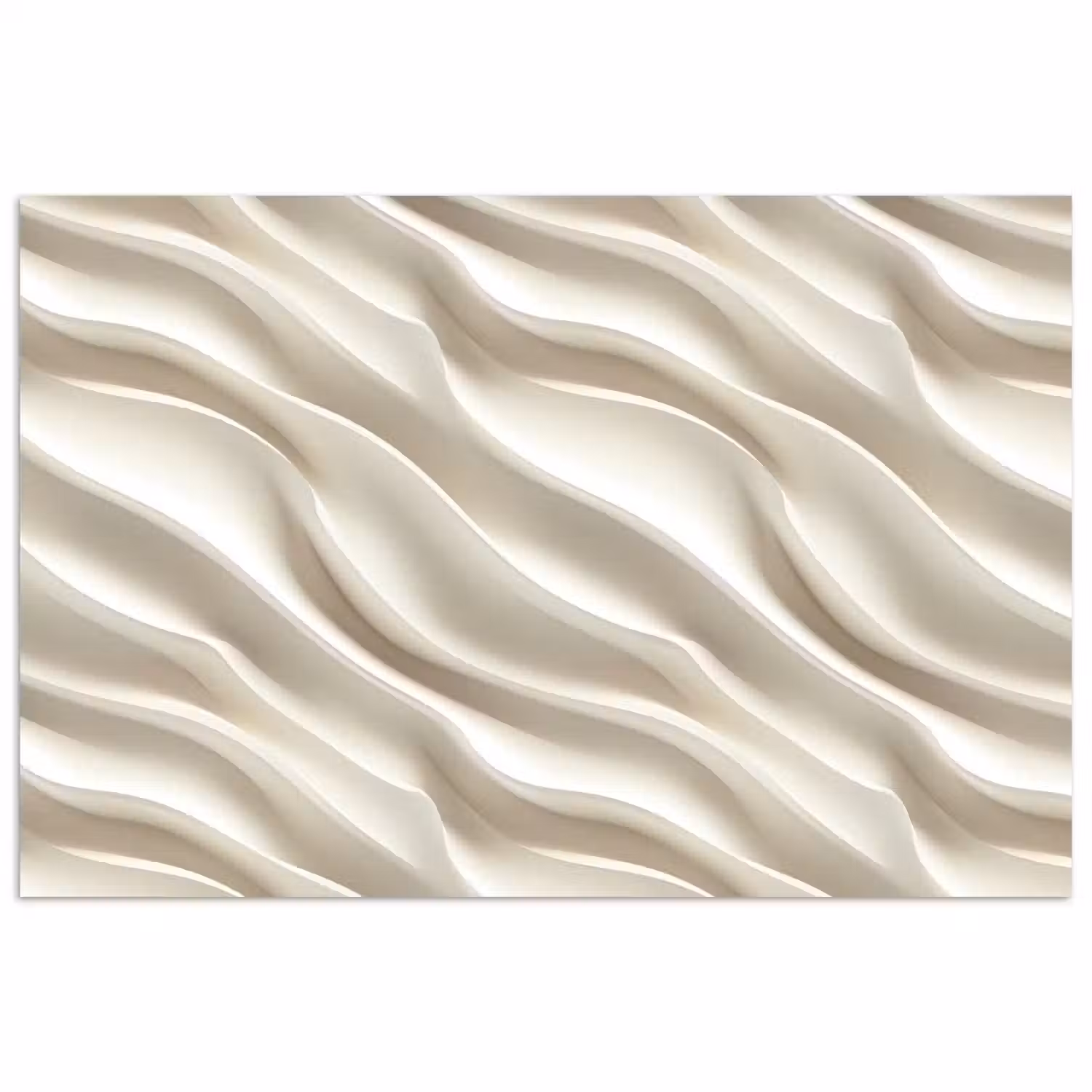 Diagonaal - Golven - Crème poster papier klein 62 -3d