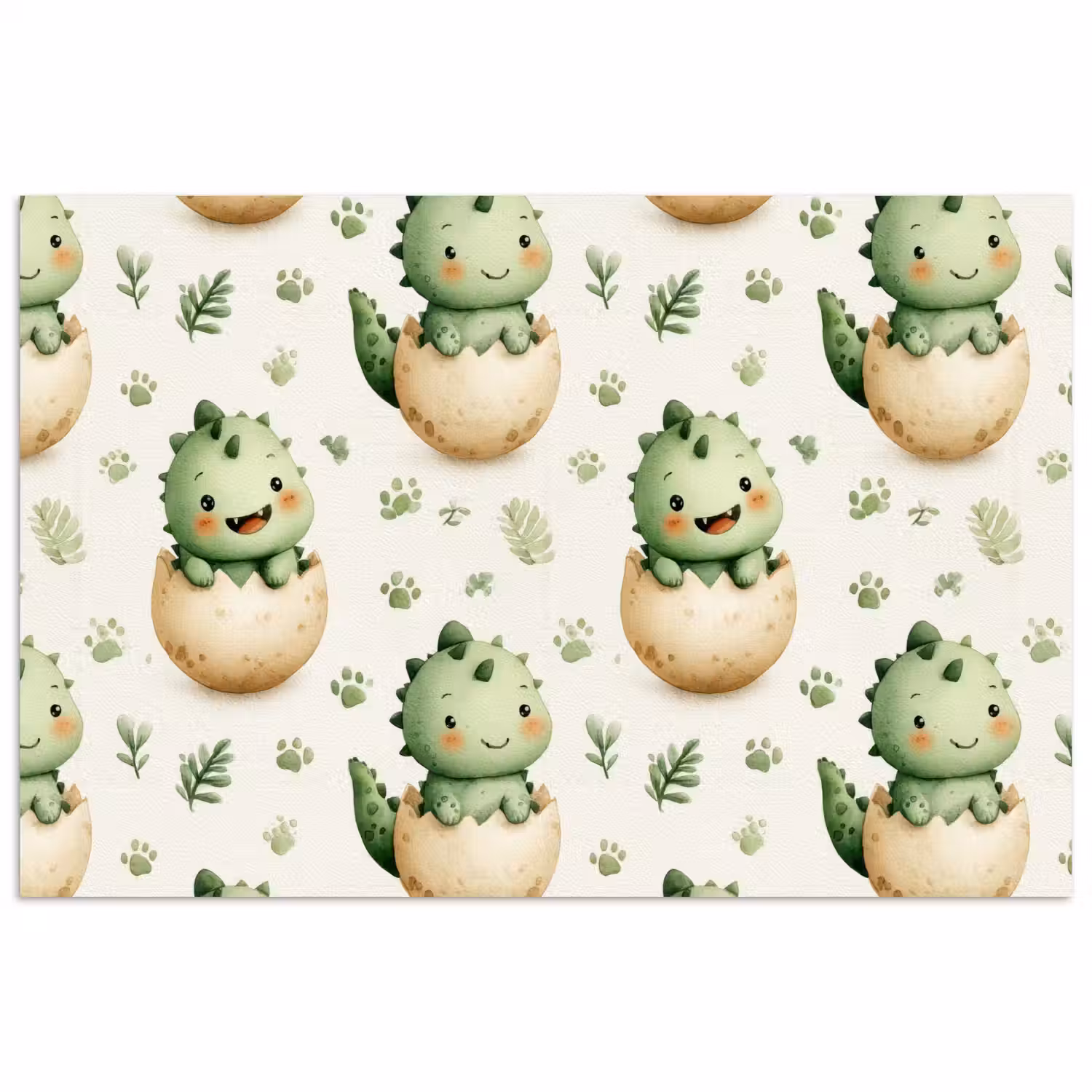 Dino - Eieren - Groen poster papier klein 62 -3d