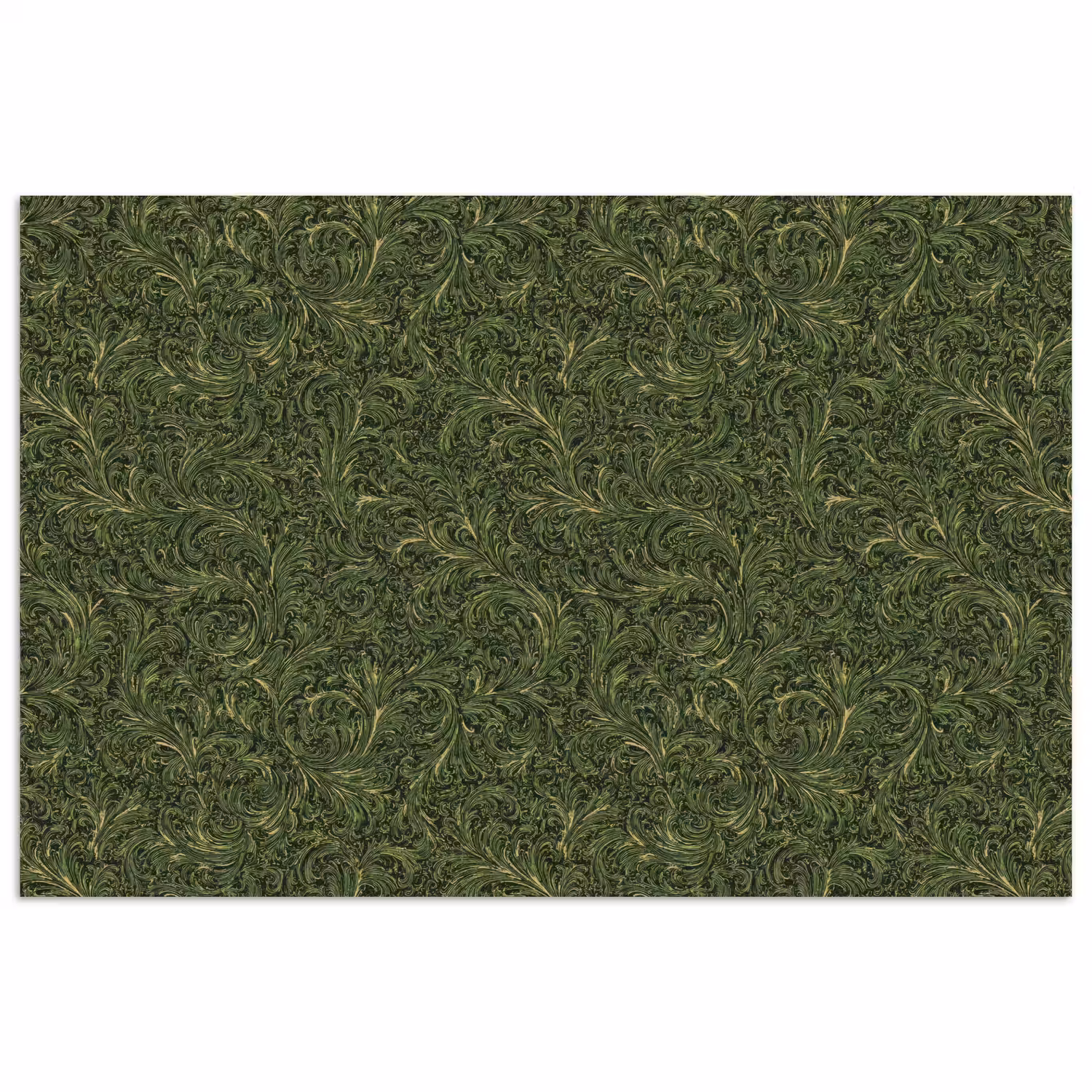 Donker - Groen - Krullend - Botanisch poster papier klein 62 -3d
