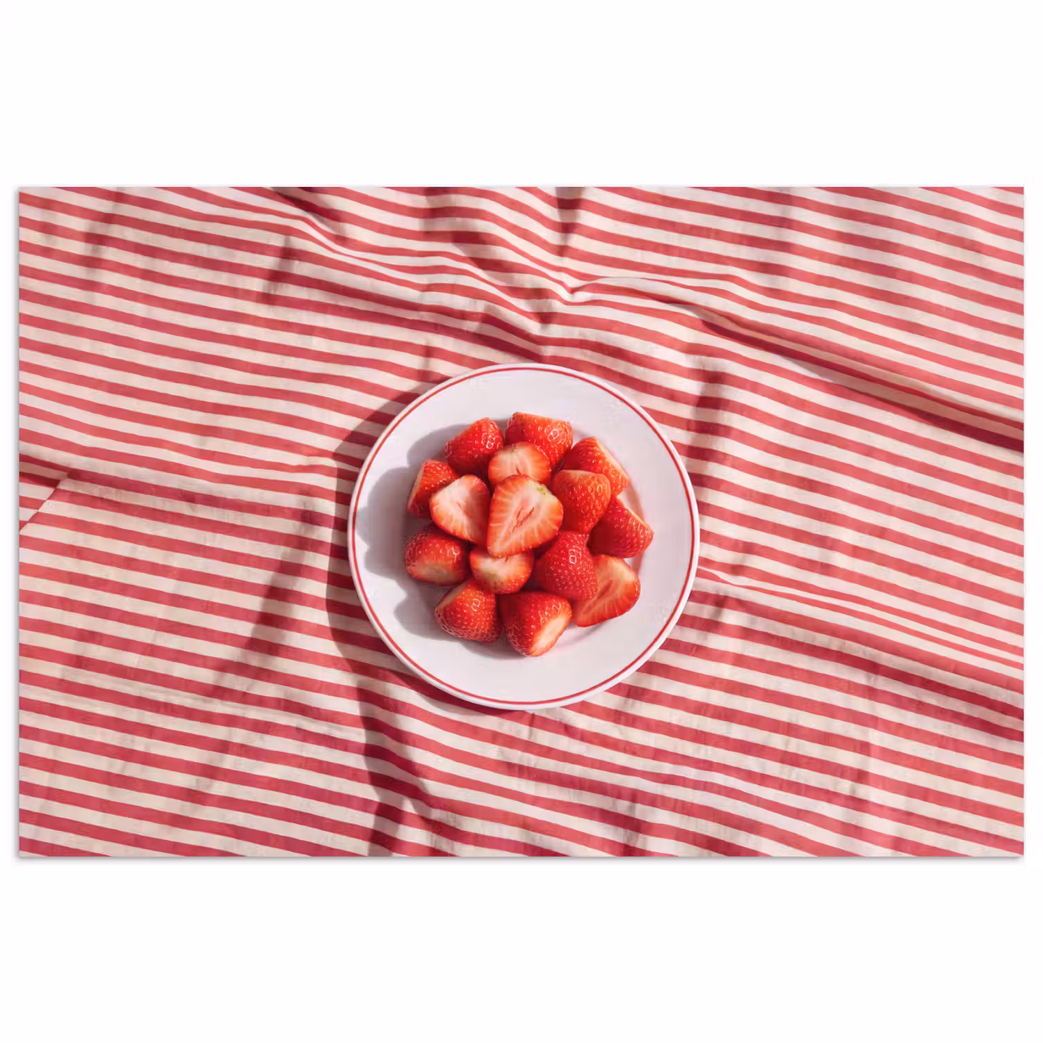 Eten - Aardbeien - Fruit - Zomer - Rood poster papier klein -3d