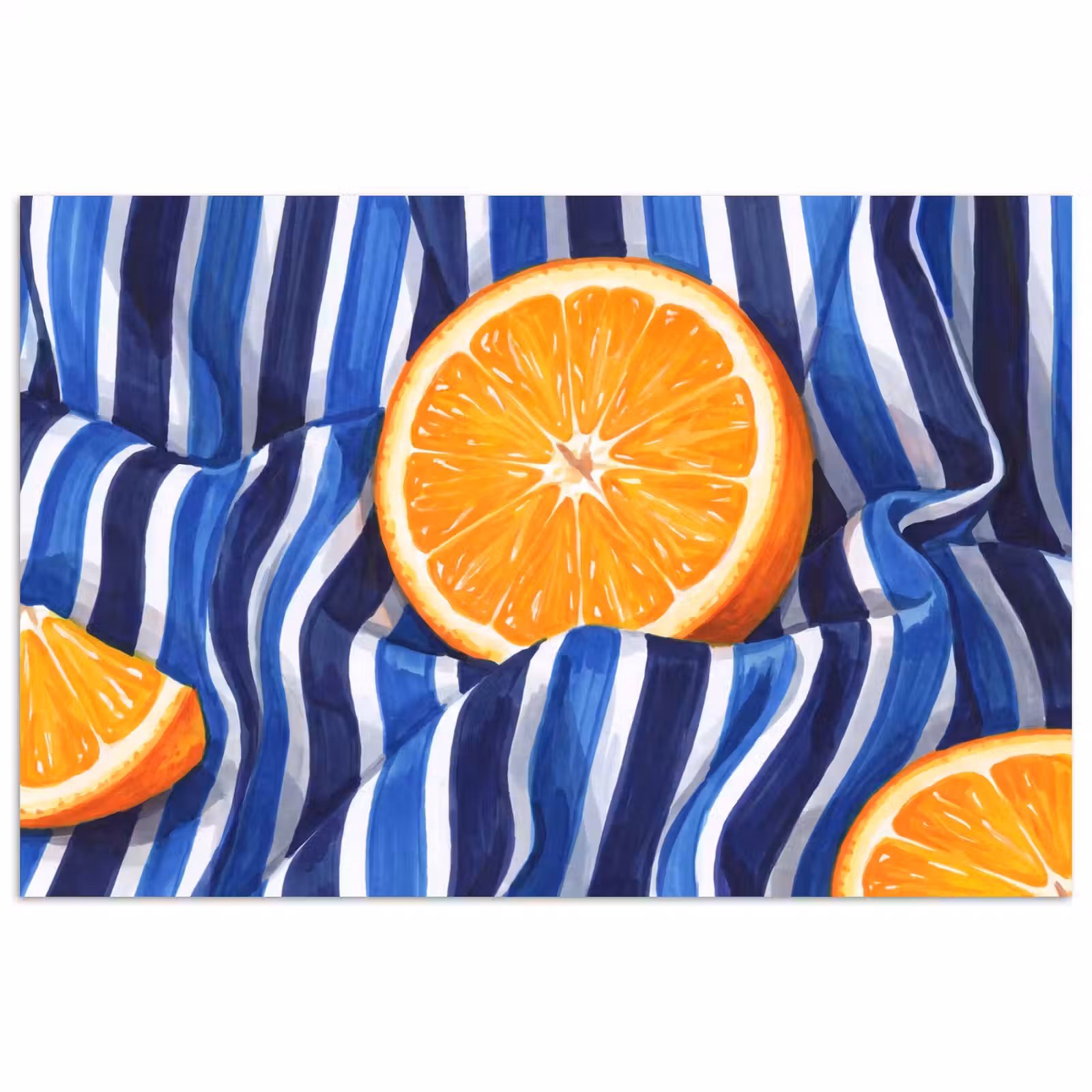 Poster - Essen – Obst – Orange - Eten - Fruit - Oranje poster papier klein