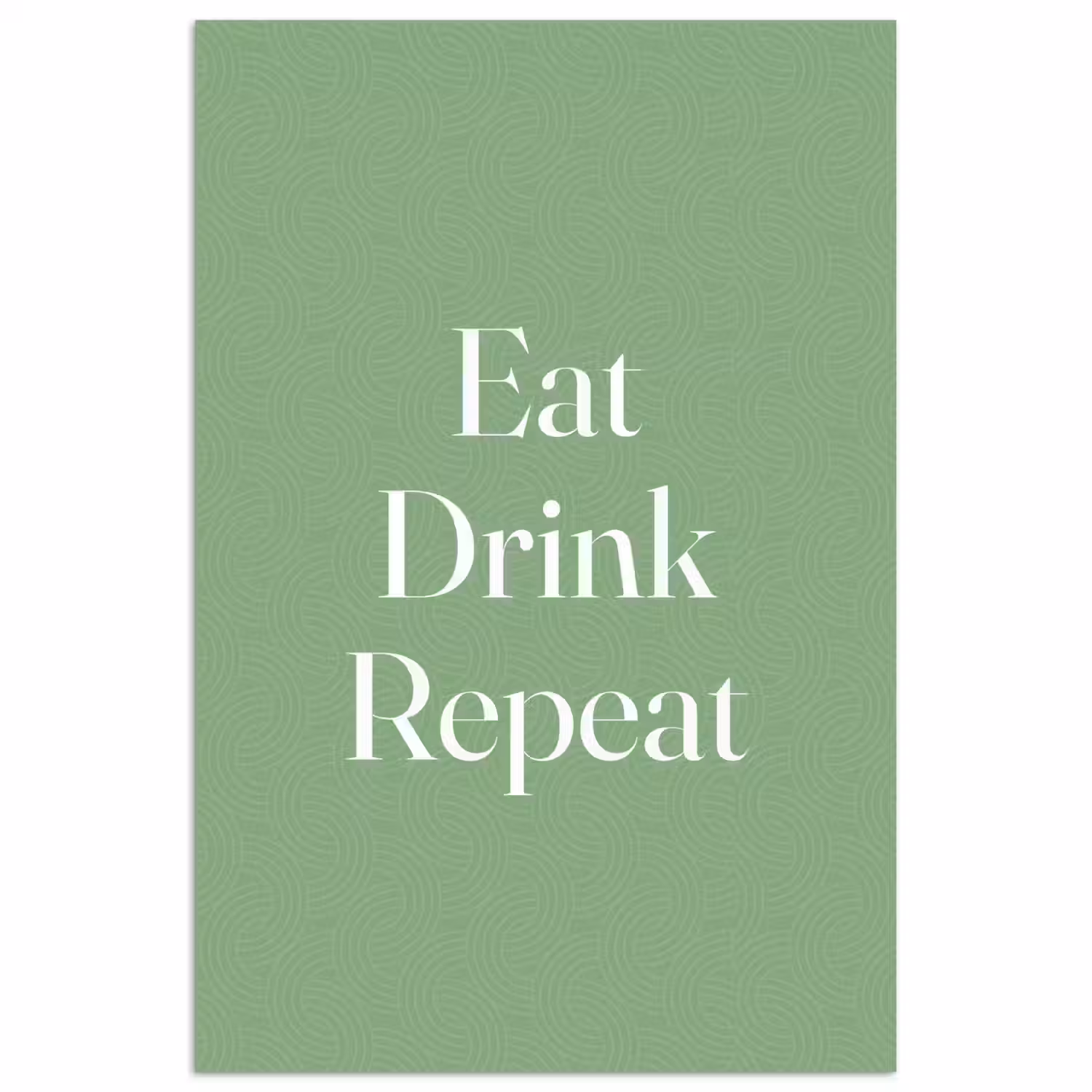 Eten - Drinken - Tekst - Mintgroen poster papier klein -3d