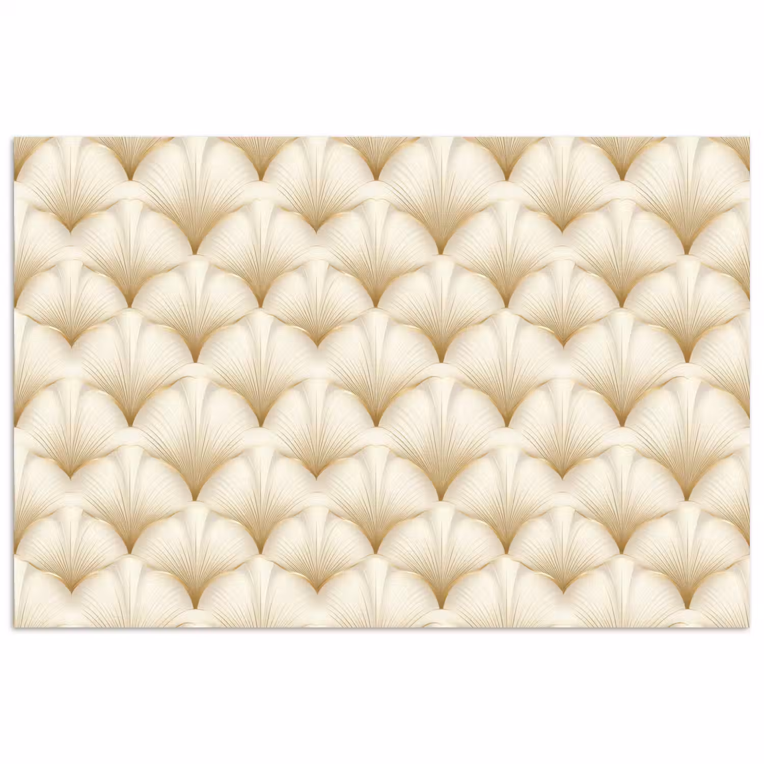 Waaier - Motief - Goud poster papier klein 62 -3d