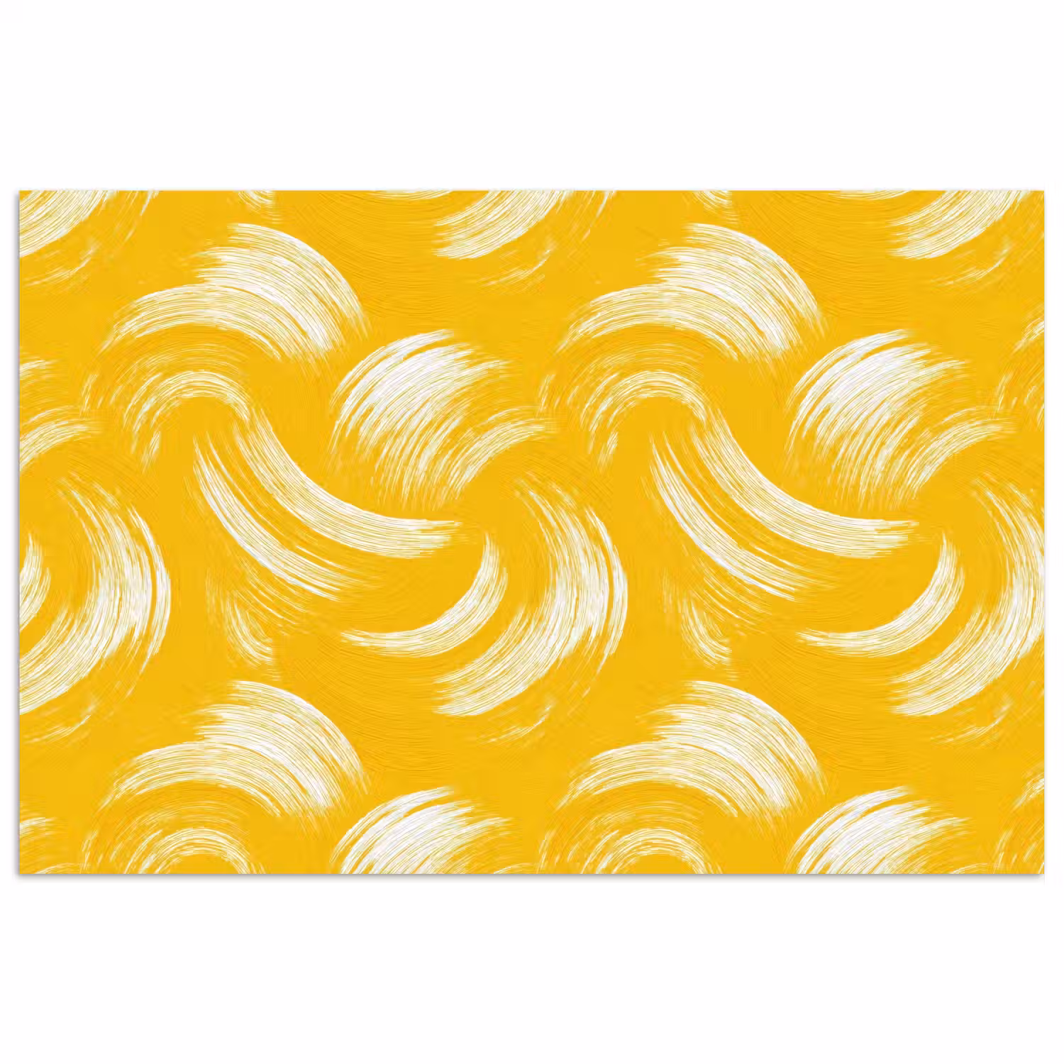 Verfstreken - Abstract - Dynamisch - Geel poster papier klein 62 -3d