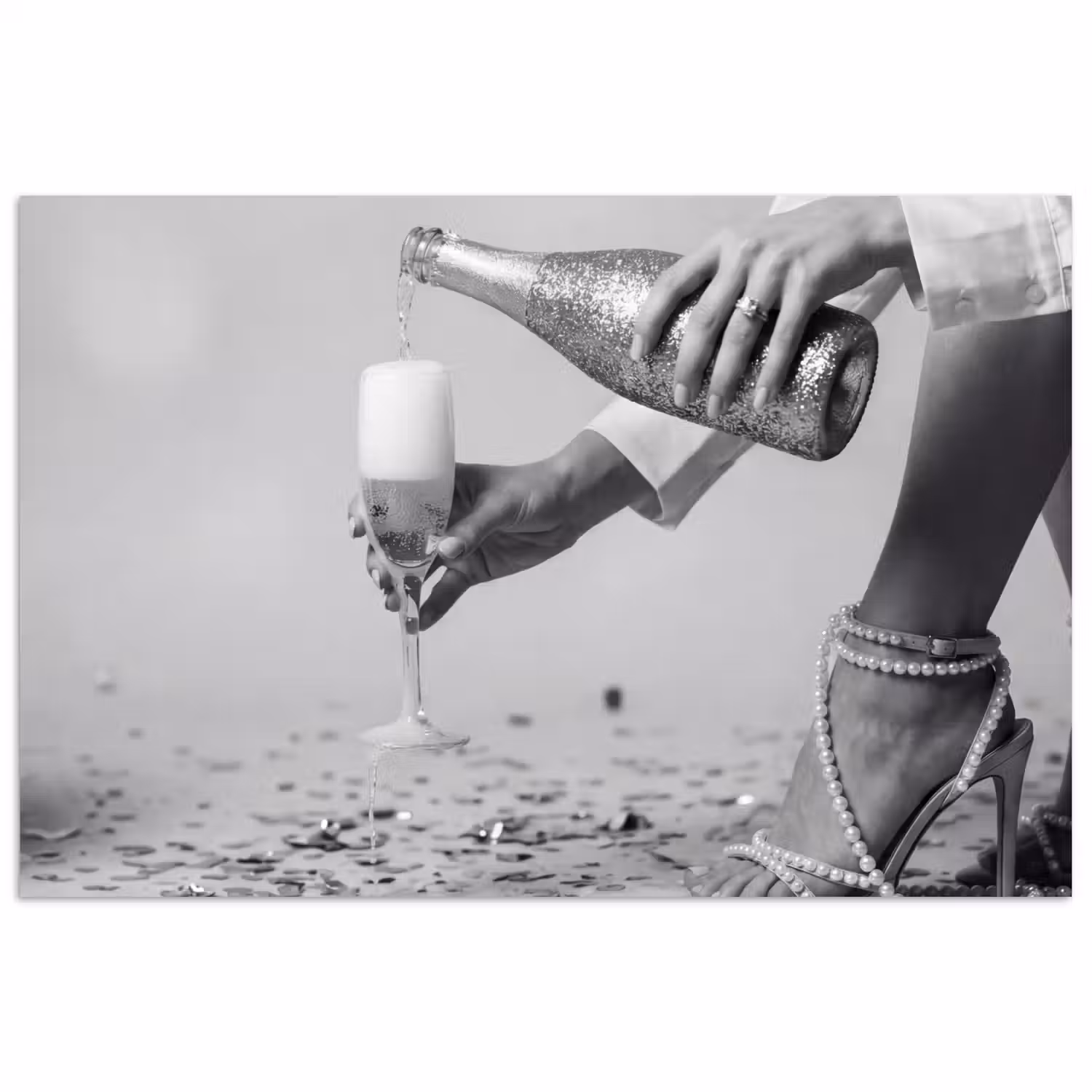 Feestelijk - Champagne - Discobal poster papier klein -3d
