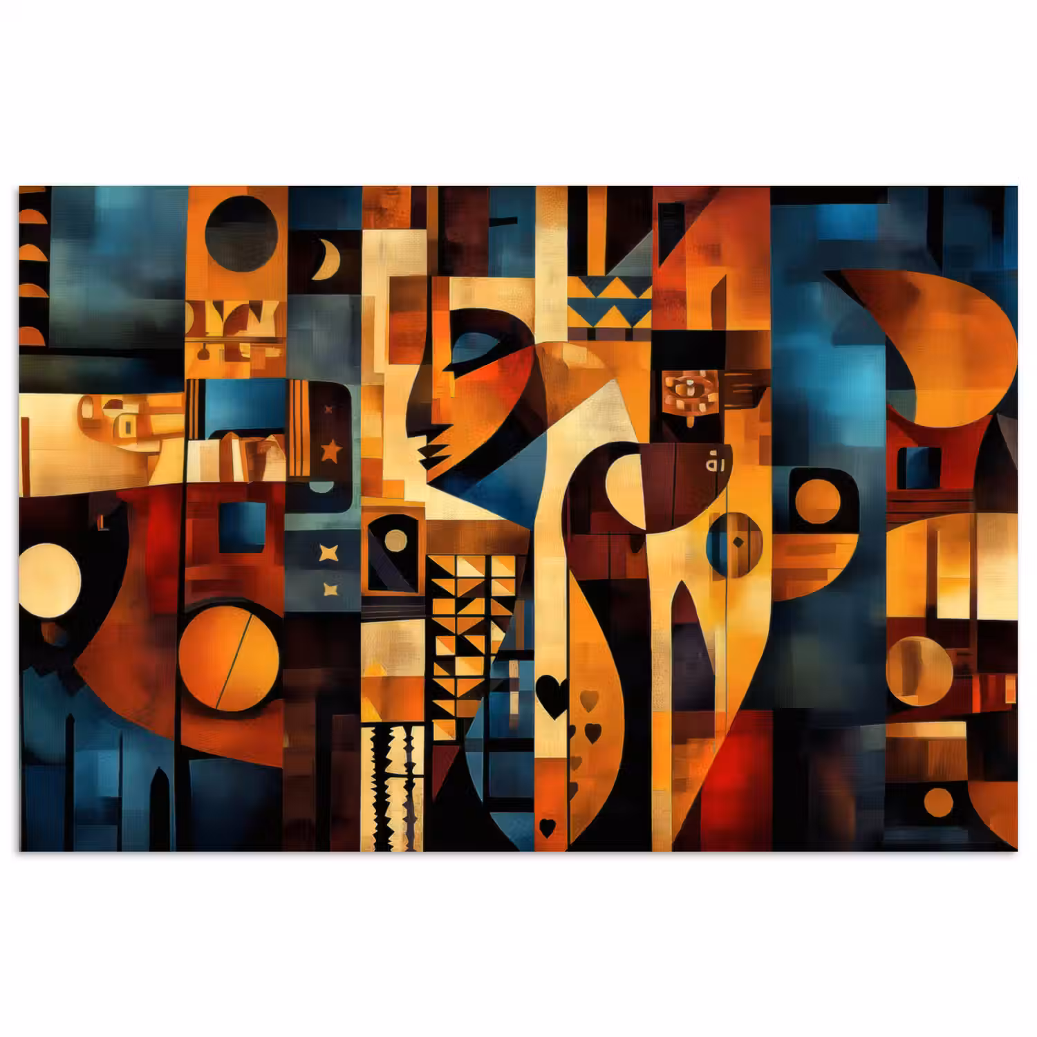 Figuren - Abstract - Symbolen poster papier klein -3d