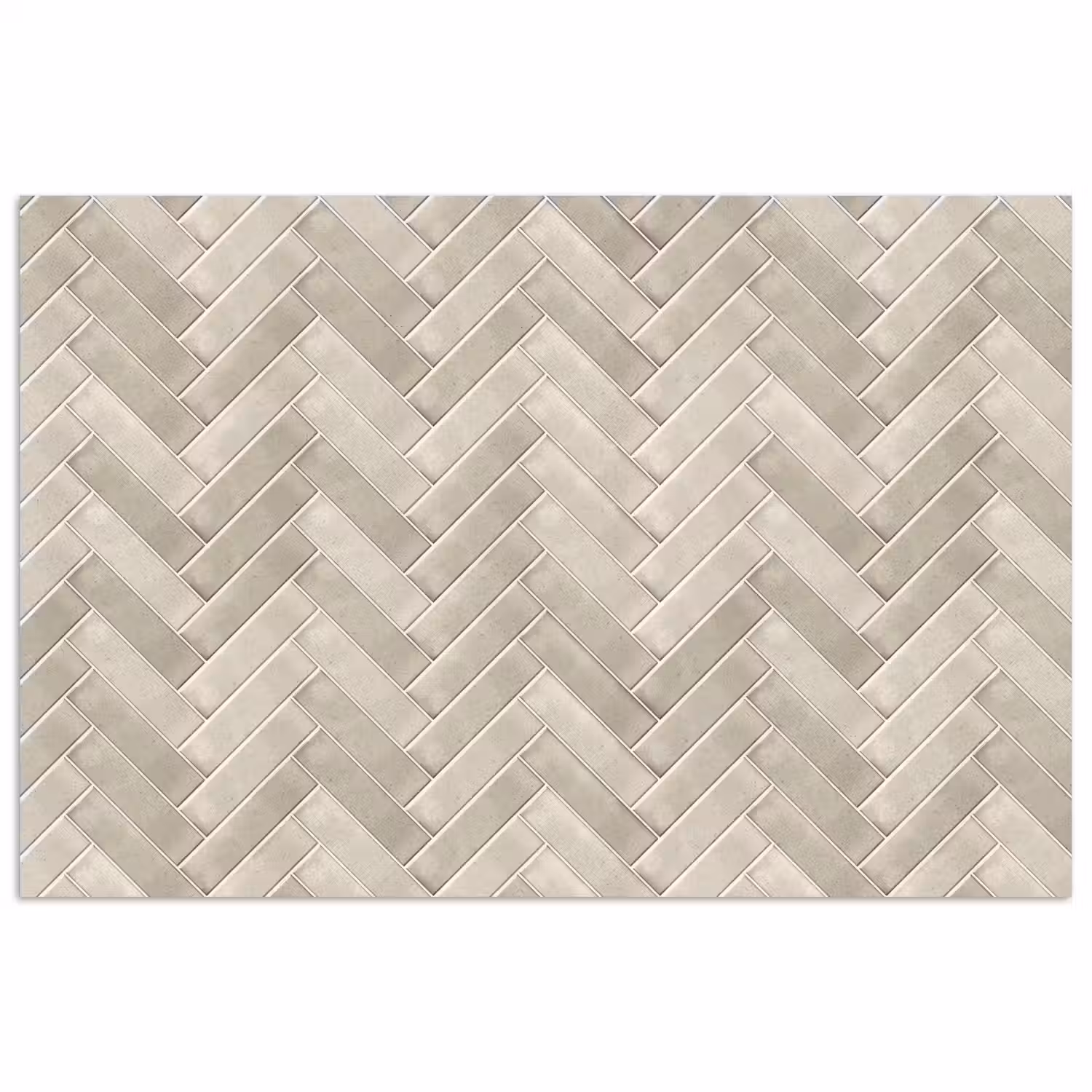 Visgraat - Wandtegel - Beige poster papier klein 62 -3d