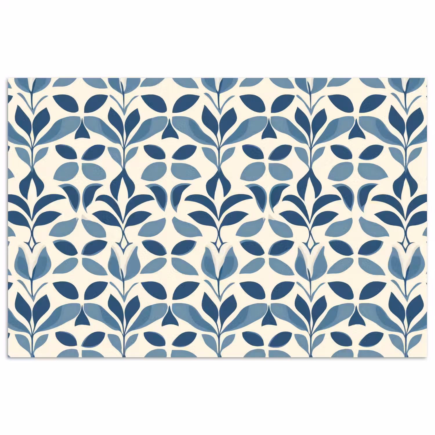 Flora - Modern - Blauw poster papier klein 62 -3d