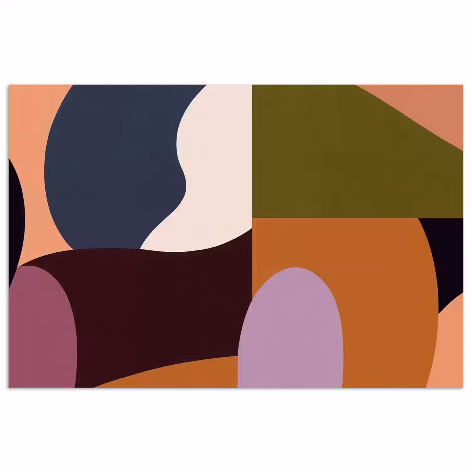 Vormen - Abstract - Kleuren - Vierkant poster papier klein -3d