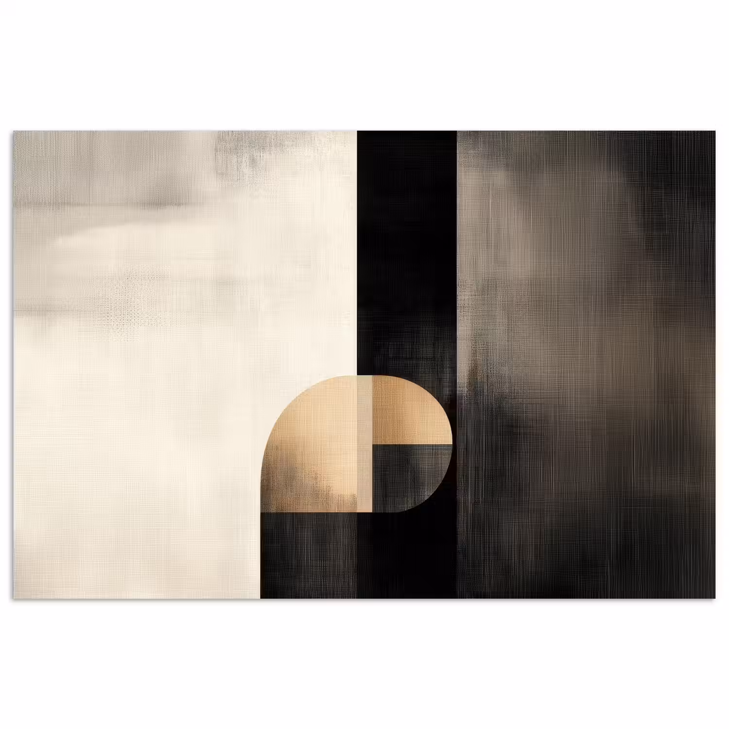 Vormen - Modern - Zwart poster papier klein -3d