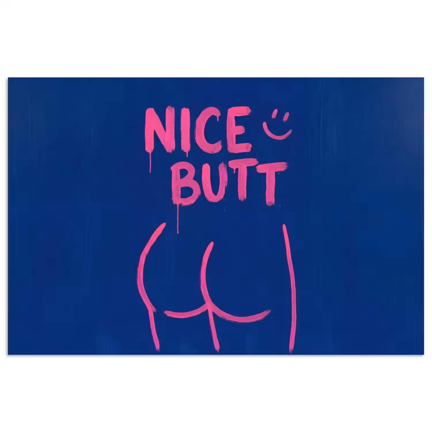 Brutaal - Grappig - Blauw poster papier klein -3d