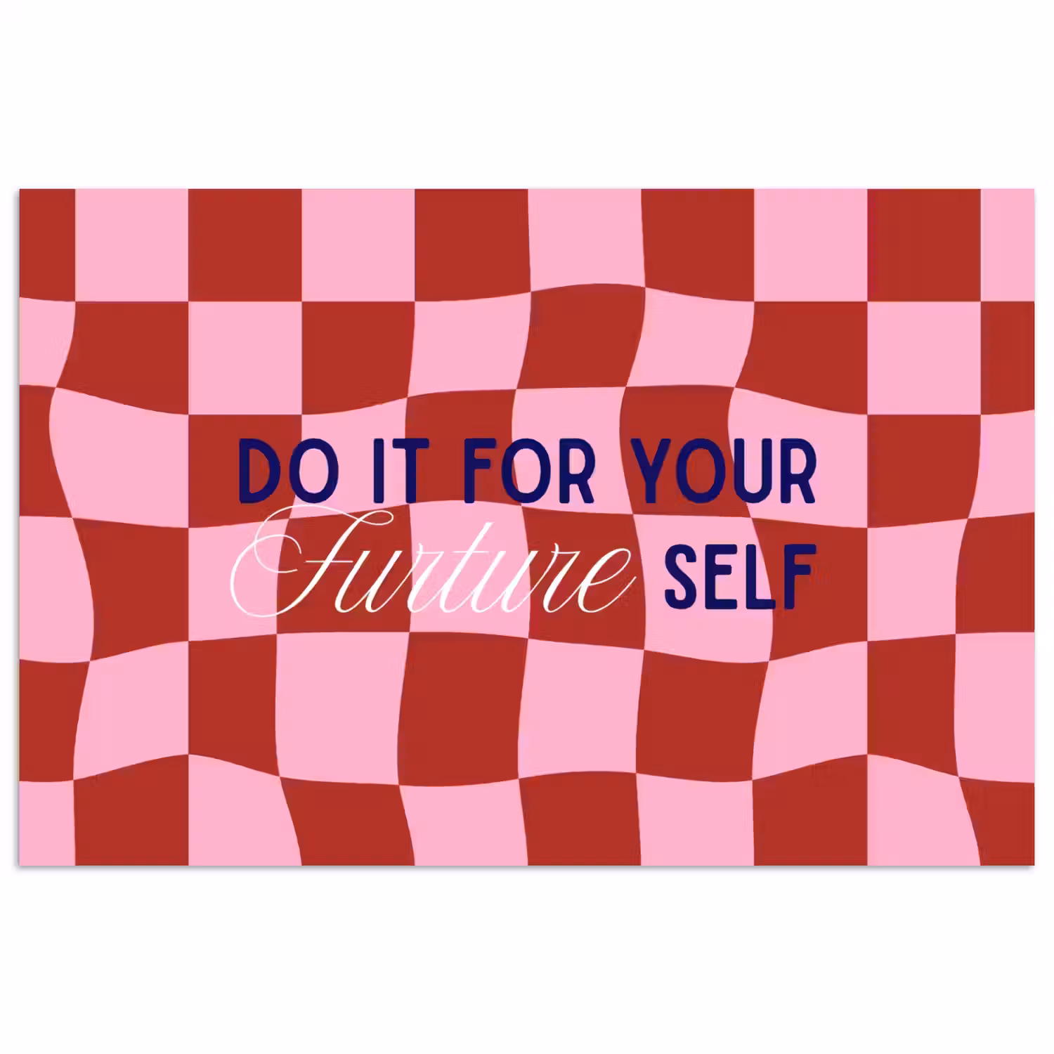 Furture - Geblokt - Rood poster papier klein -3d