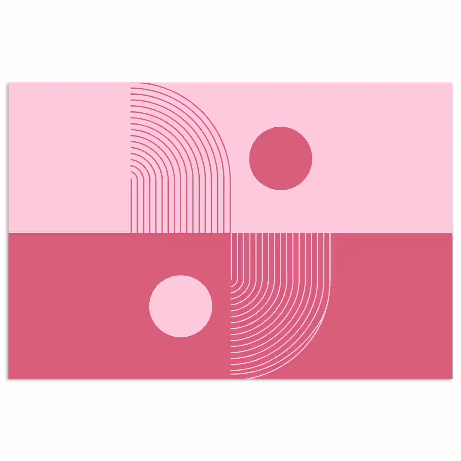 Geometrie - Patroon - Abstract - Roze - Modern poster papier klein -3d