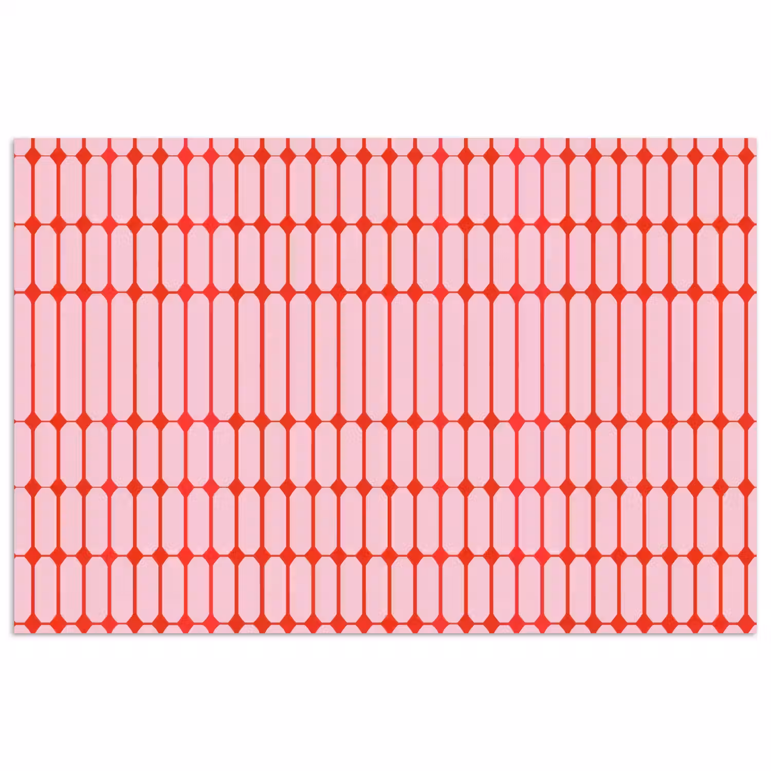 Geometrisch - Minimalistisch - Rood - Roze poster papier klein 62 -3d