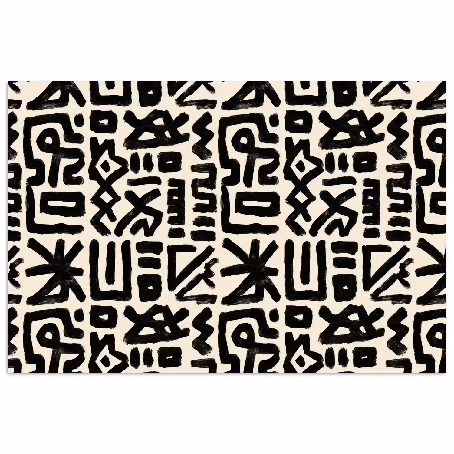 Geometrisch - Figuren - Zwart poster papier klein 62 -3d