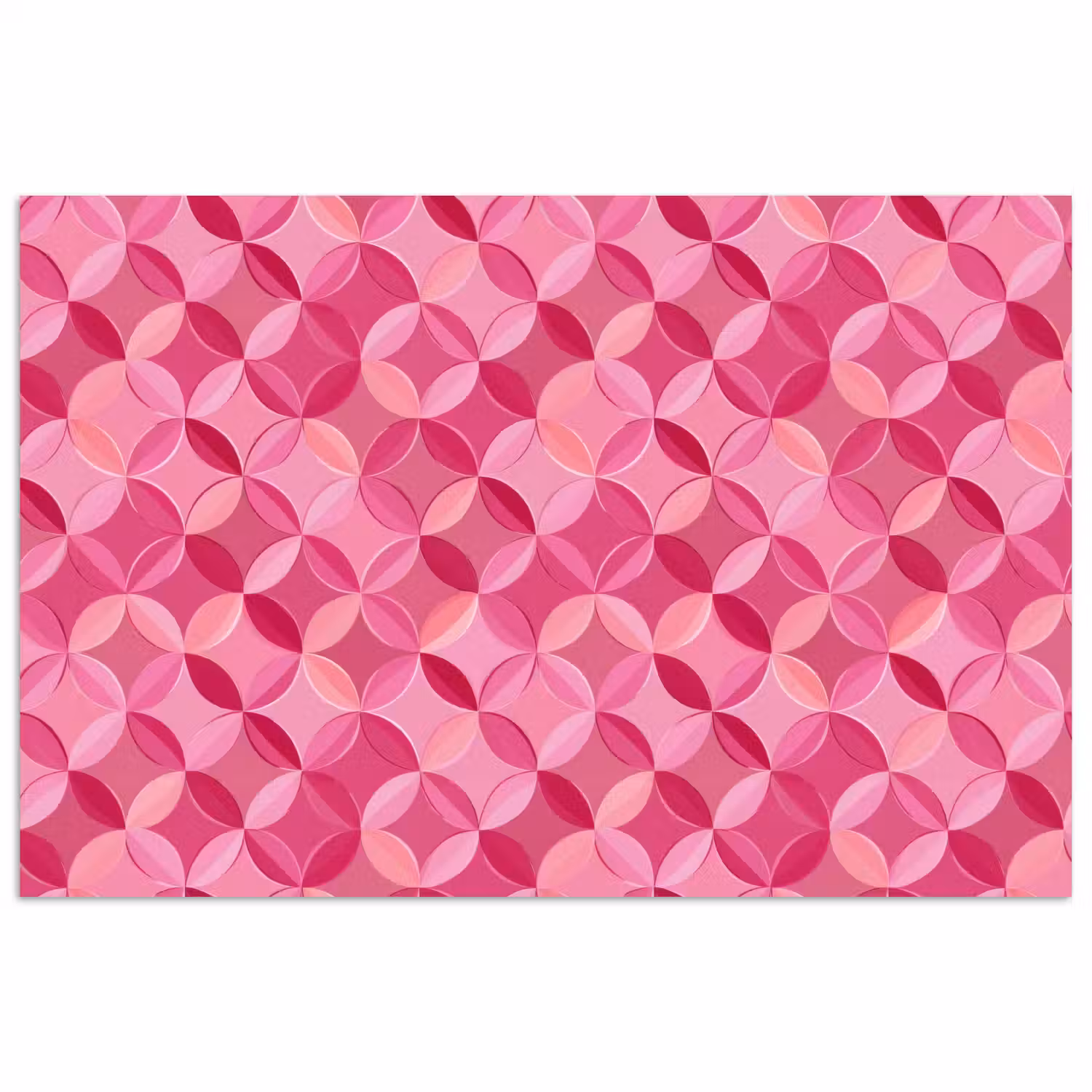 Geometrisch - Mozaïek - Modern - Roze poster papier klein 62 -3d