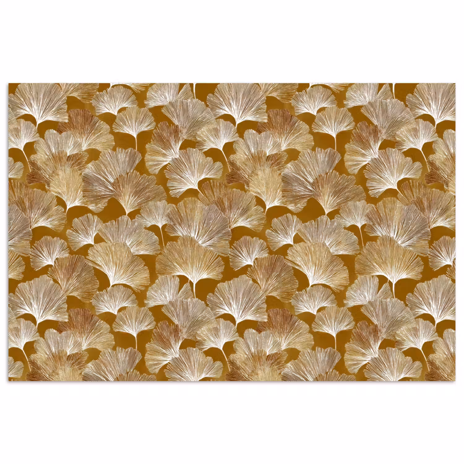 Ginkgo - Bladeren - Goud poster papier klein 62 -3d