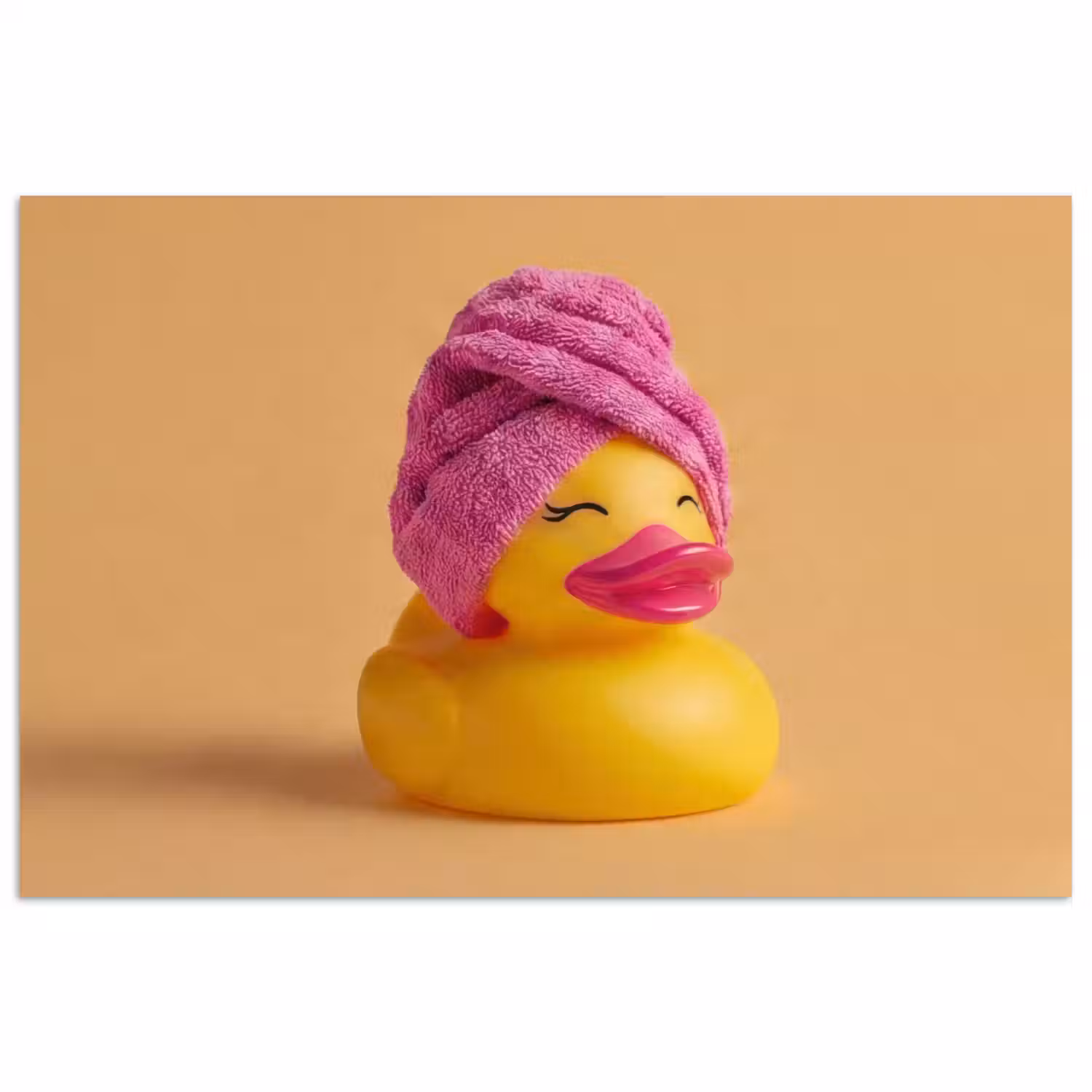 Badeend - Handdoek - Kleurrijk poster papier klein -3d