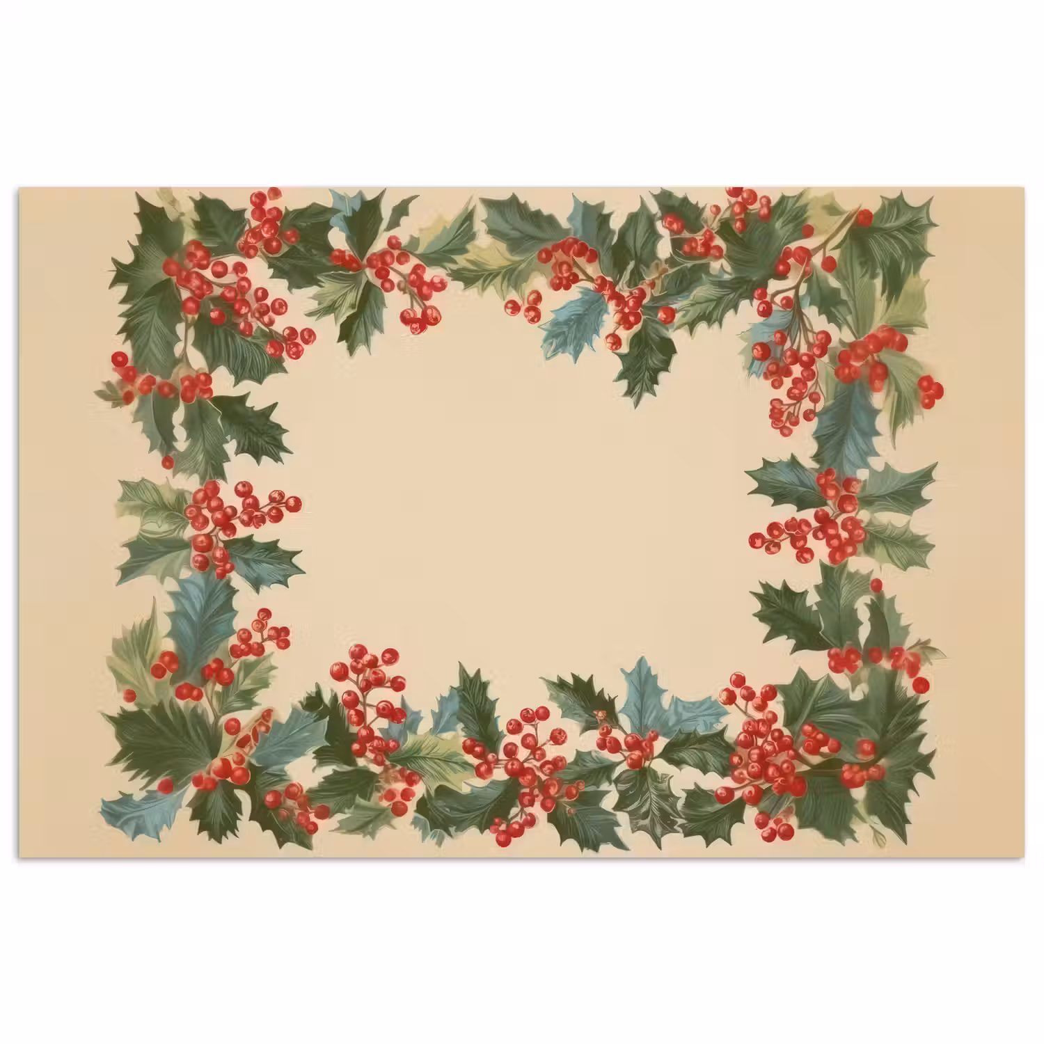Hulstrand - Bessen - Beige poster papier klein -3d