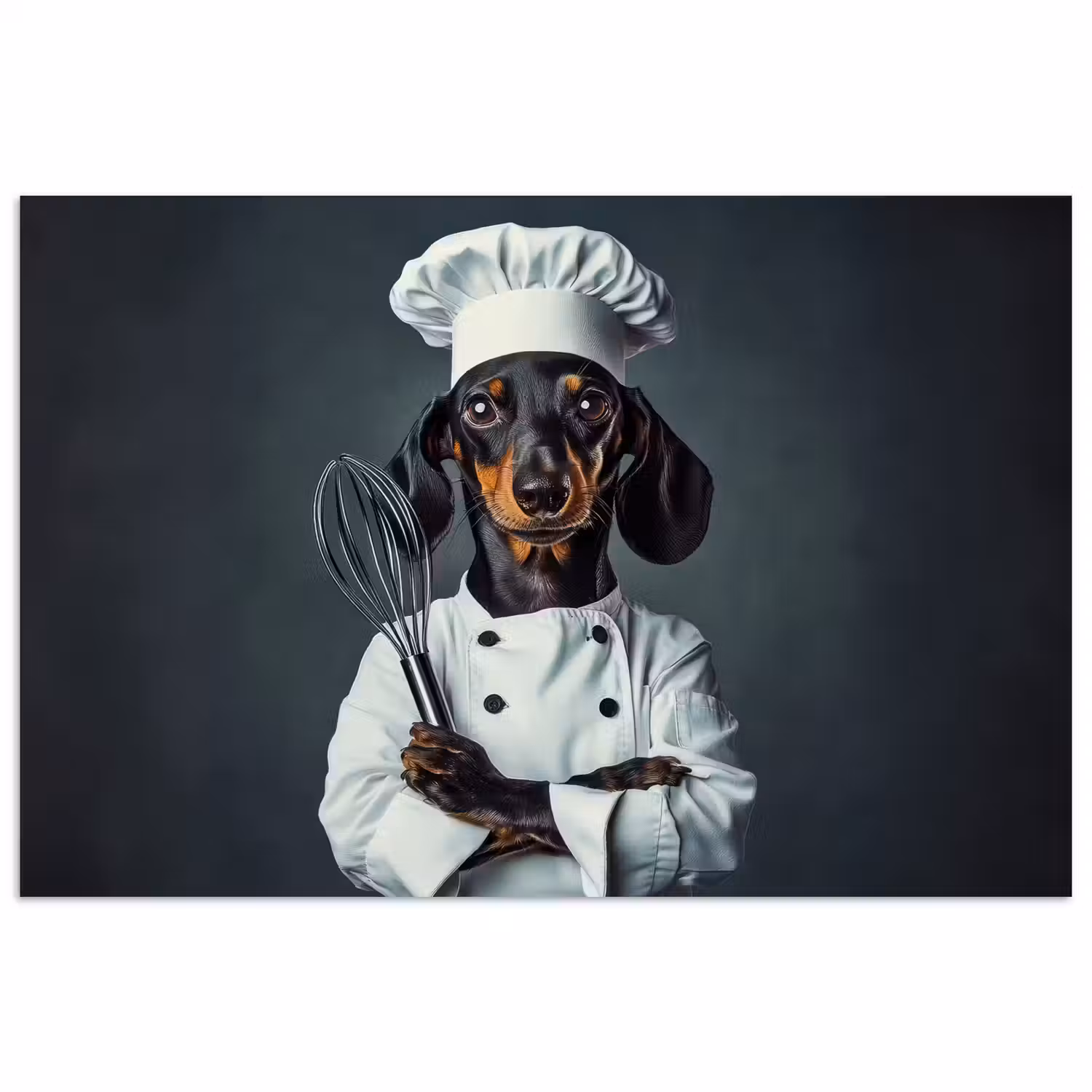 Hond - Garde - Kok poster papier klein -3d