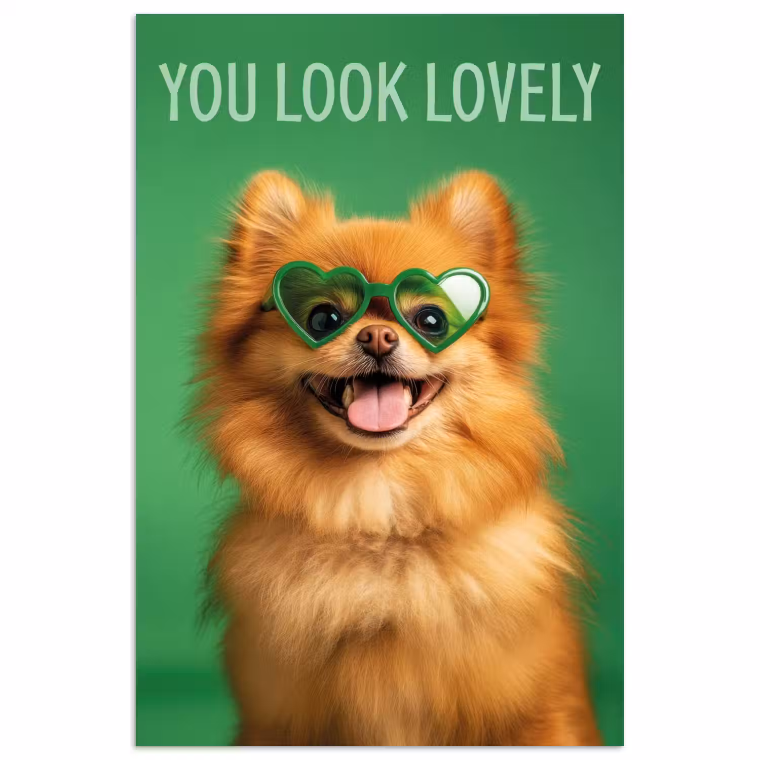 Hond - Zonnebril - Valentijn - Love poster papier klein -3d