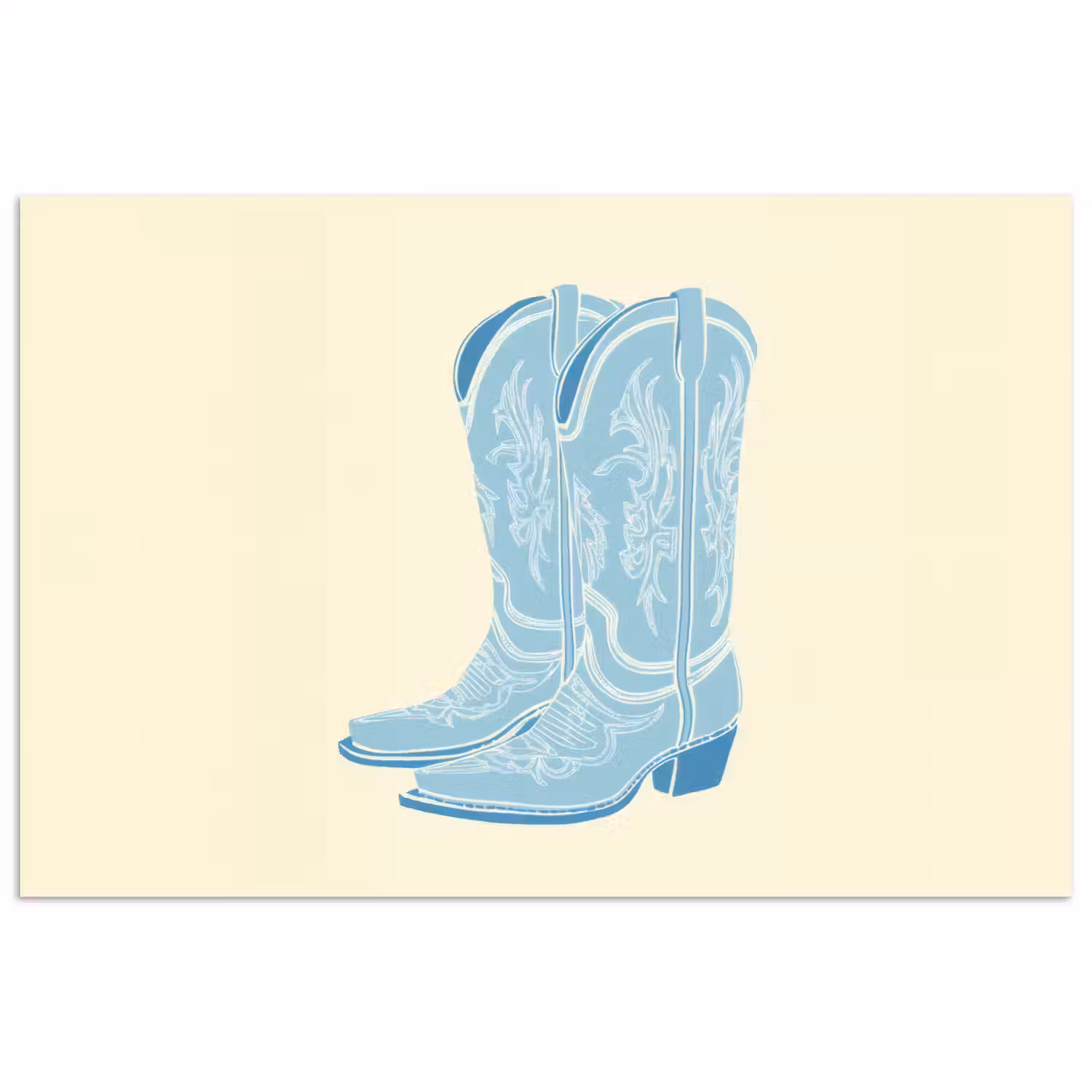 Illustratie - Cowboylaarzen - Patroon poster papier klein -3d