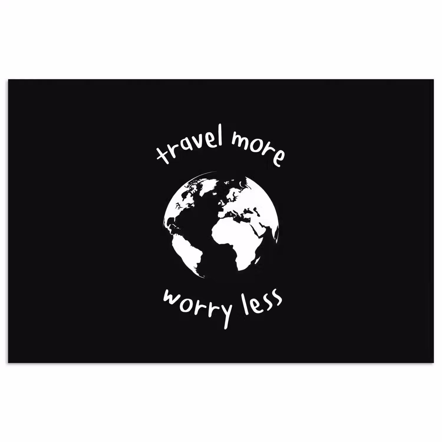 Illustratie - Zwart - Planeet - Quote poster papier klein -3d