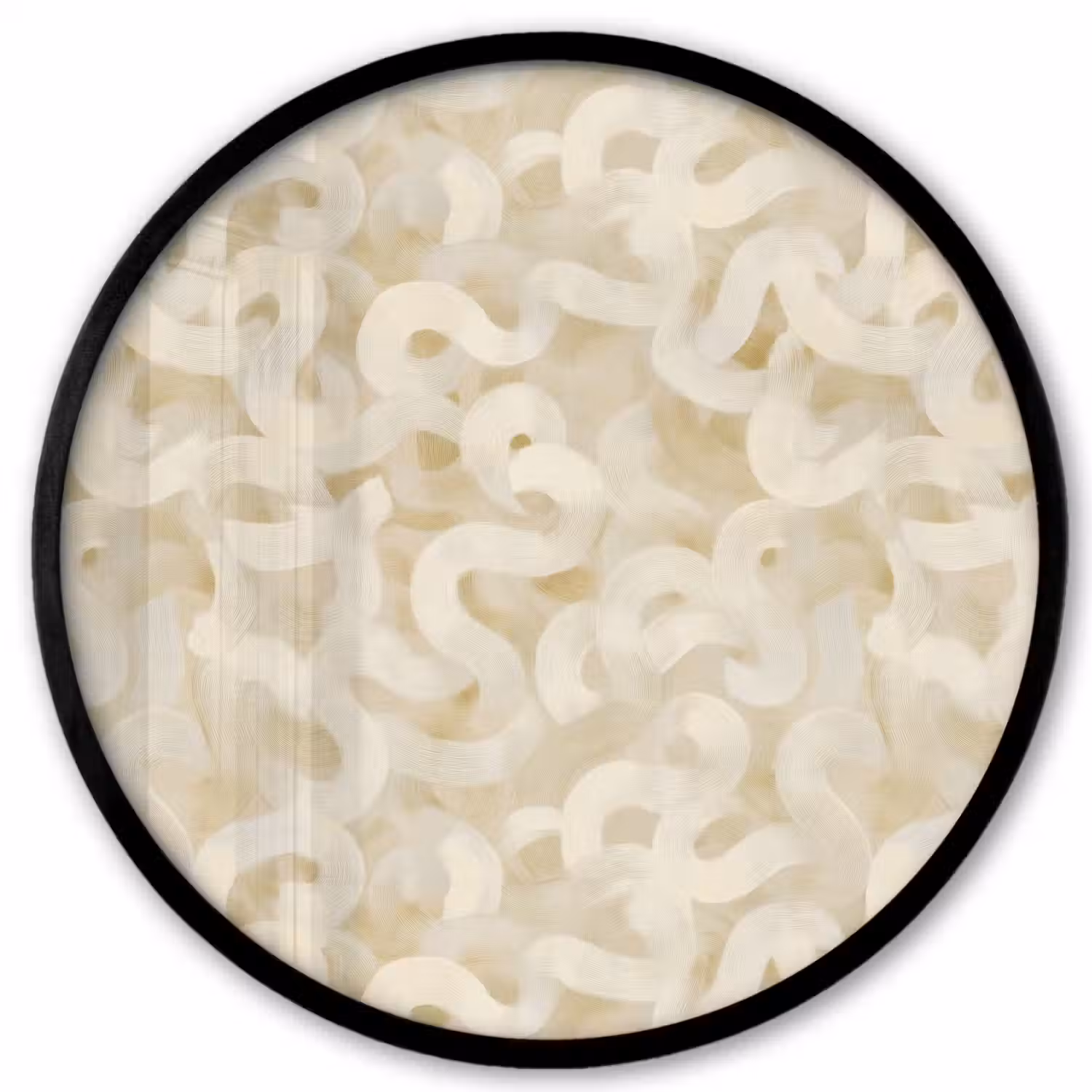 Abstract - Lijnen - Beige Fotolijst rond zonder passe partout klein 856 -3d