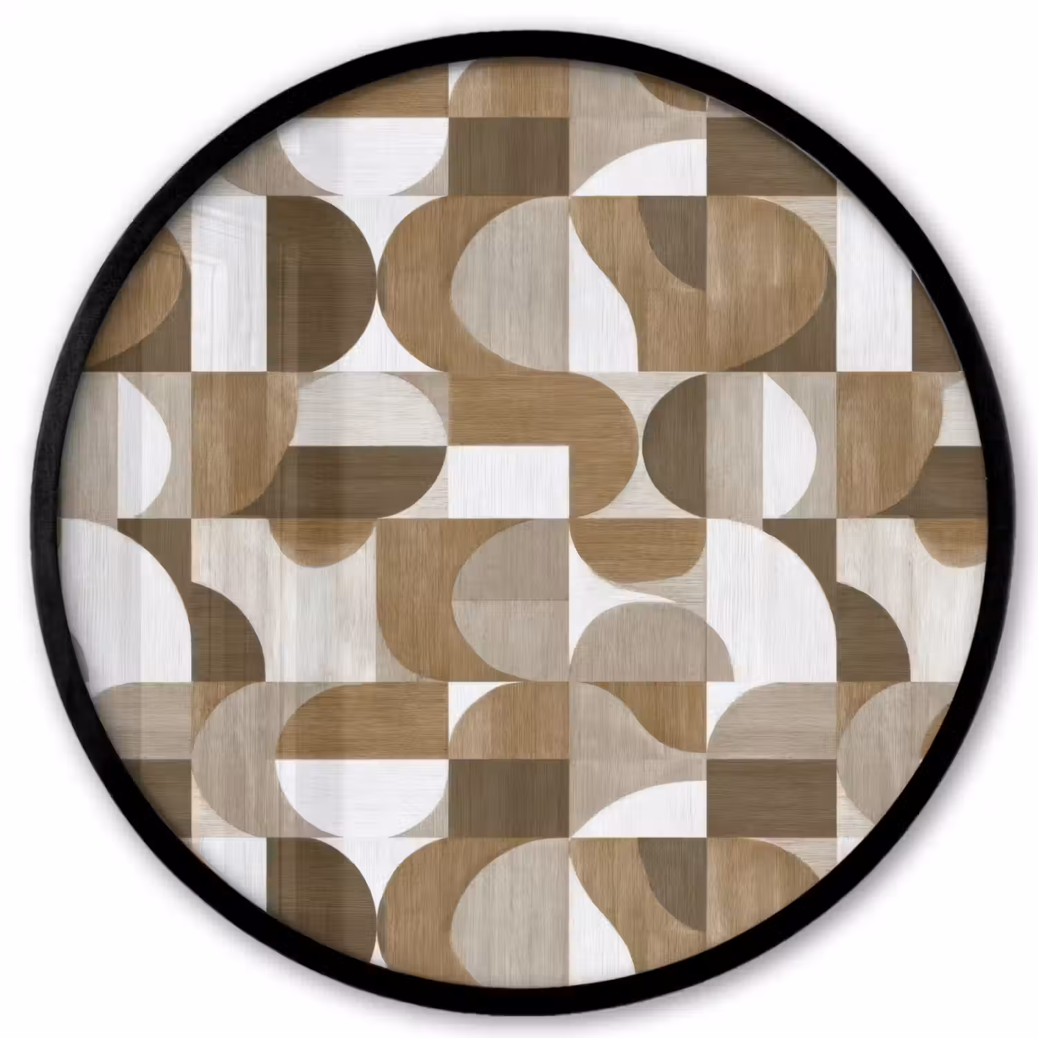 Abstract - Retro - Bruin Fotolijst rond zonder passe partout klein 856 -3d