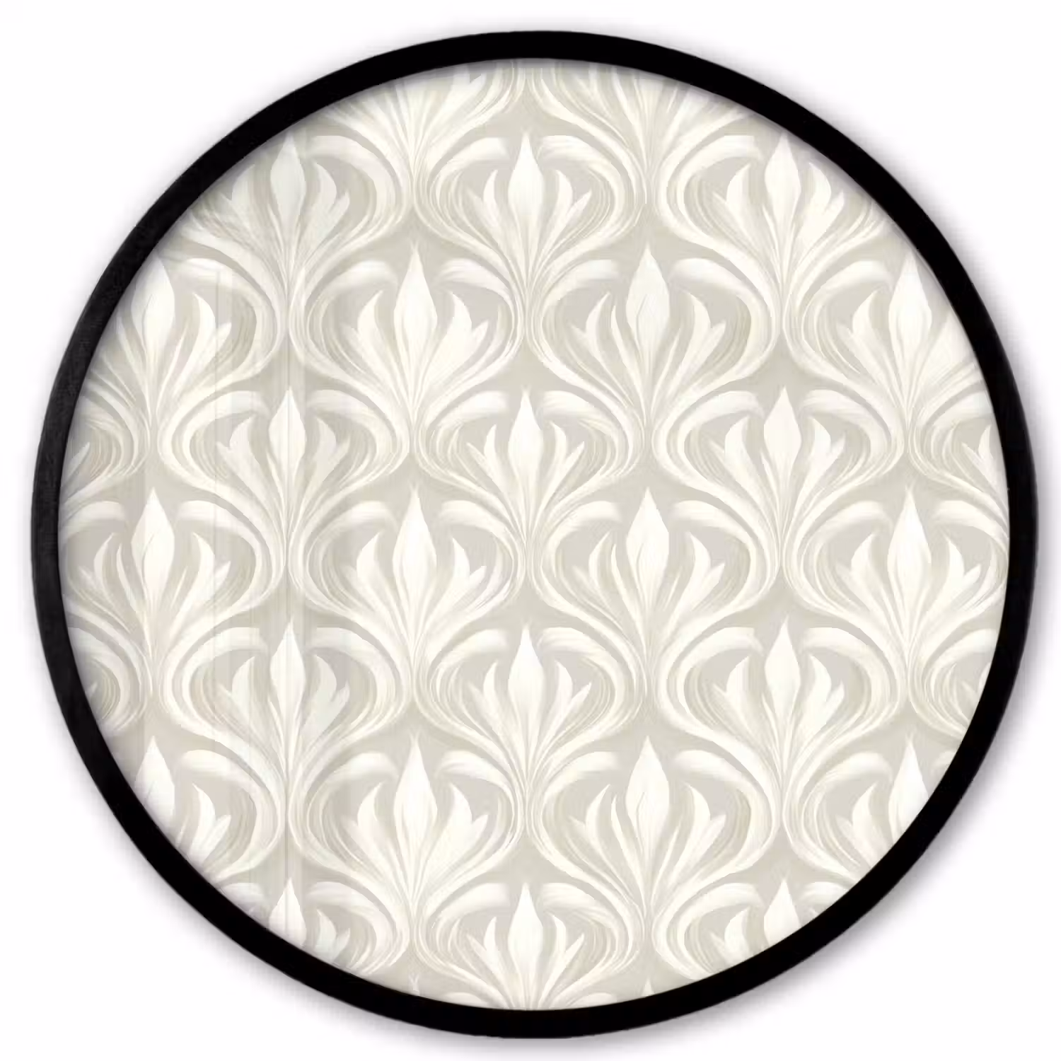 Barok - Patroon - Beige Fotolijst rond zonder passe partout klein 856 -3d