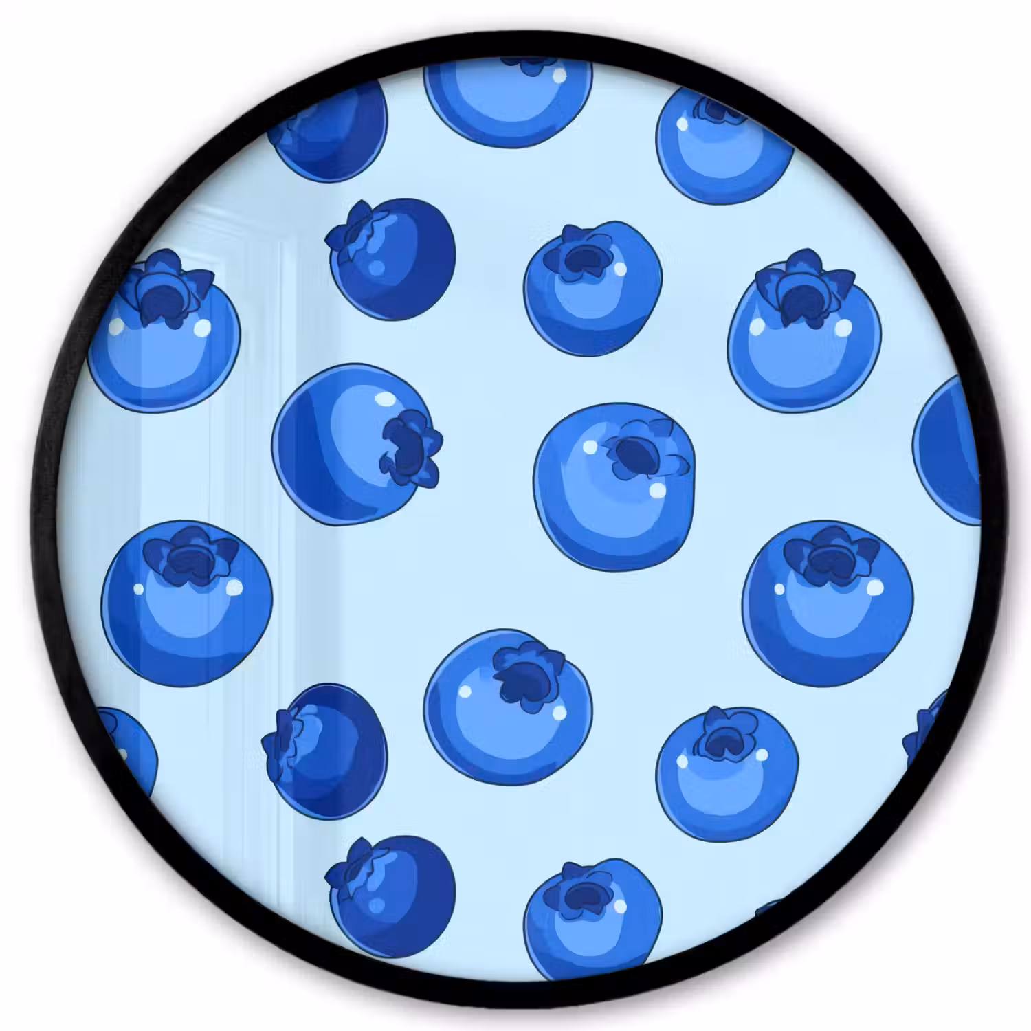 Bessen - Modern - Blauw Fotolijst rond zonder passe partout klein 856 -3d