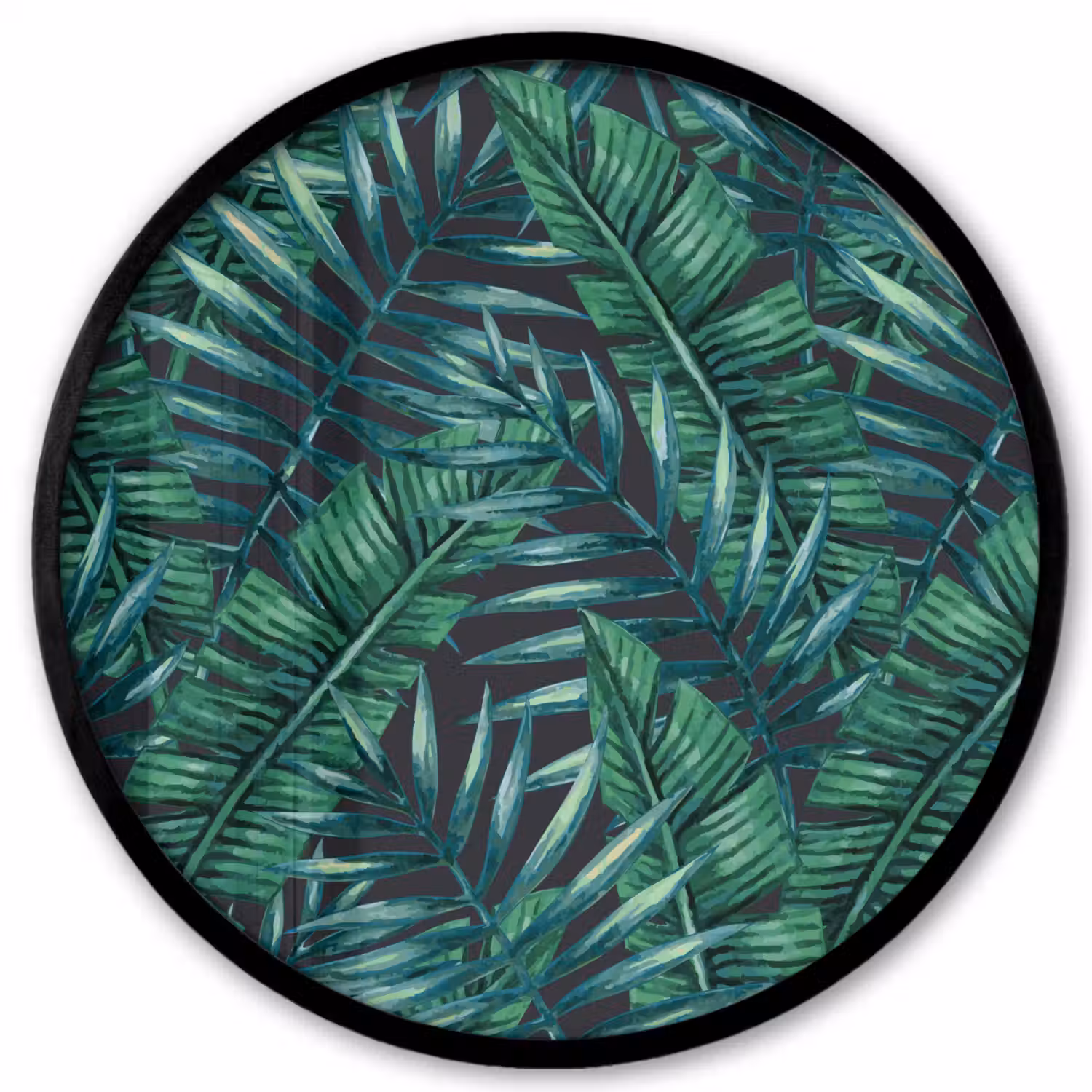 Bladeren - Tropisch - Jungle - Natuur Fotolijst rond zonder passe partout klein -3d