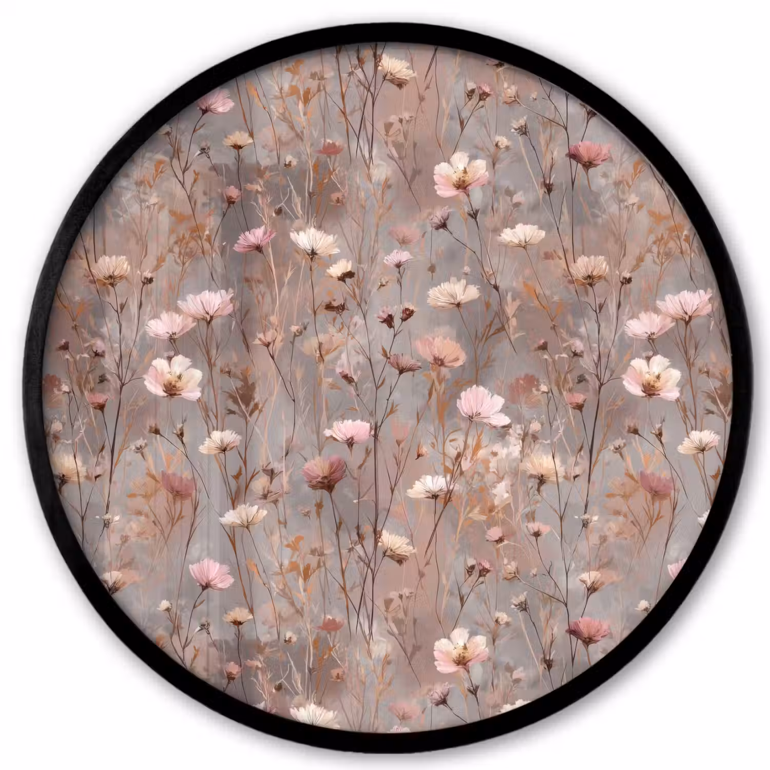 Bloemen - Wild - Pastel Fotolijst rond zonder passe partout klein 856 -3d