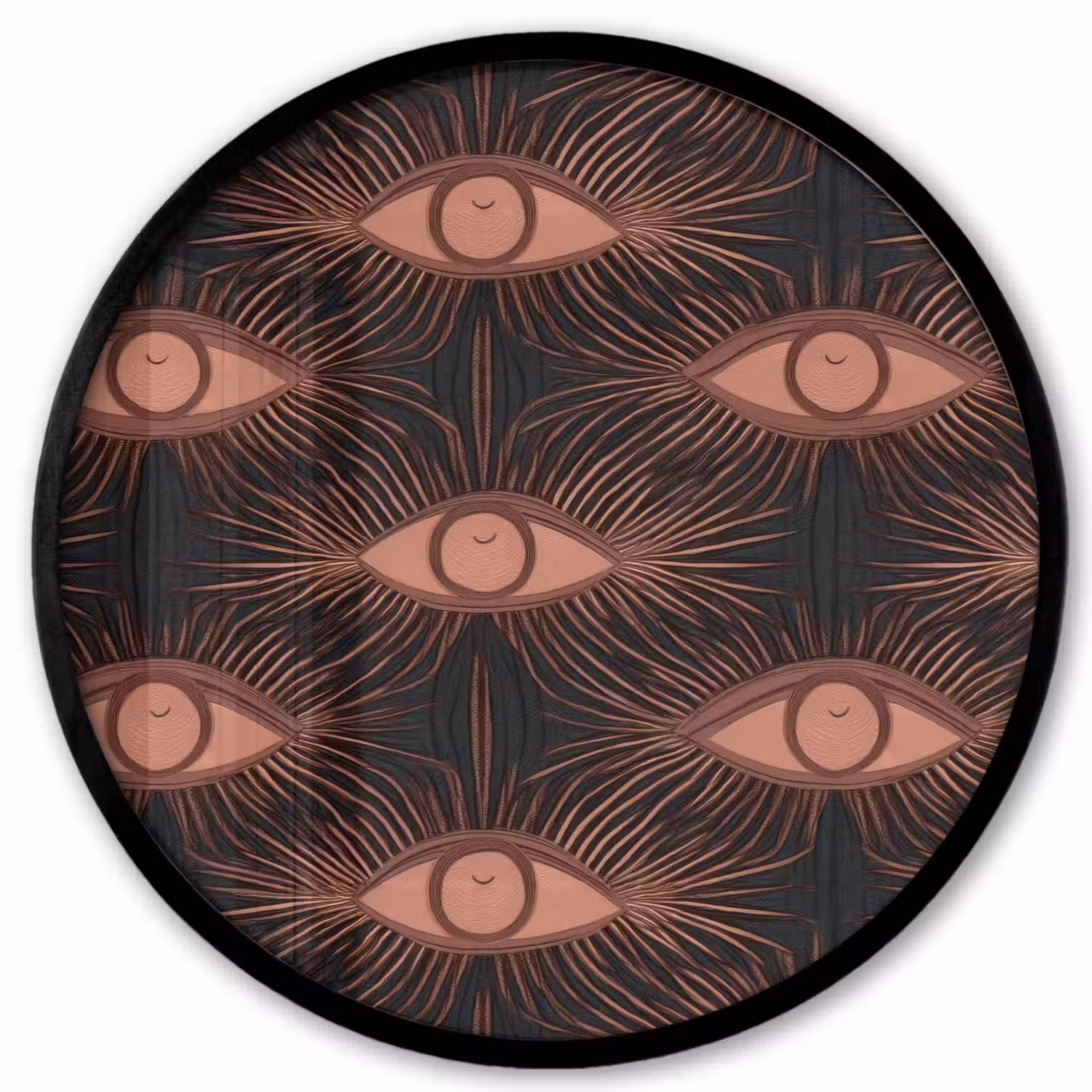 Boheems - Oog - Bruin Fotolijst rond zonder passe partout klein 856 -3d