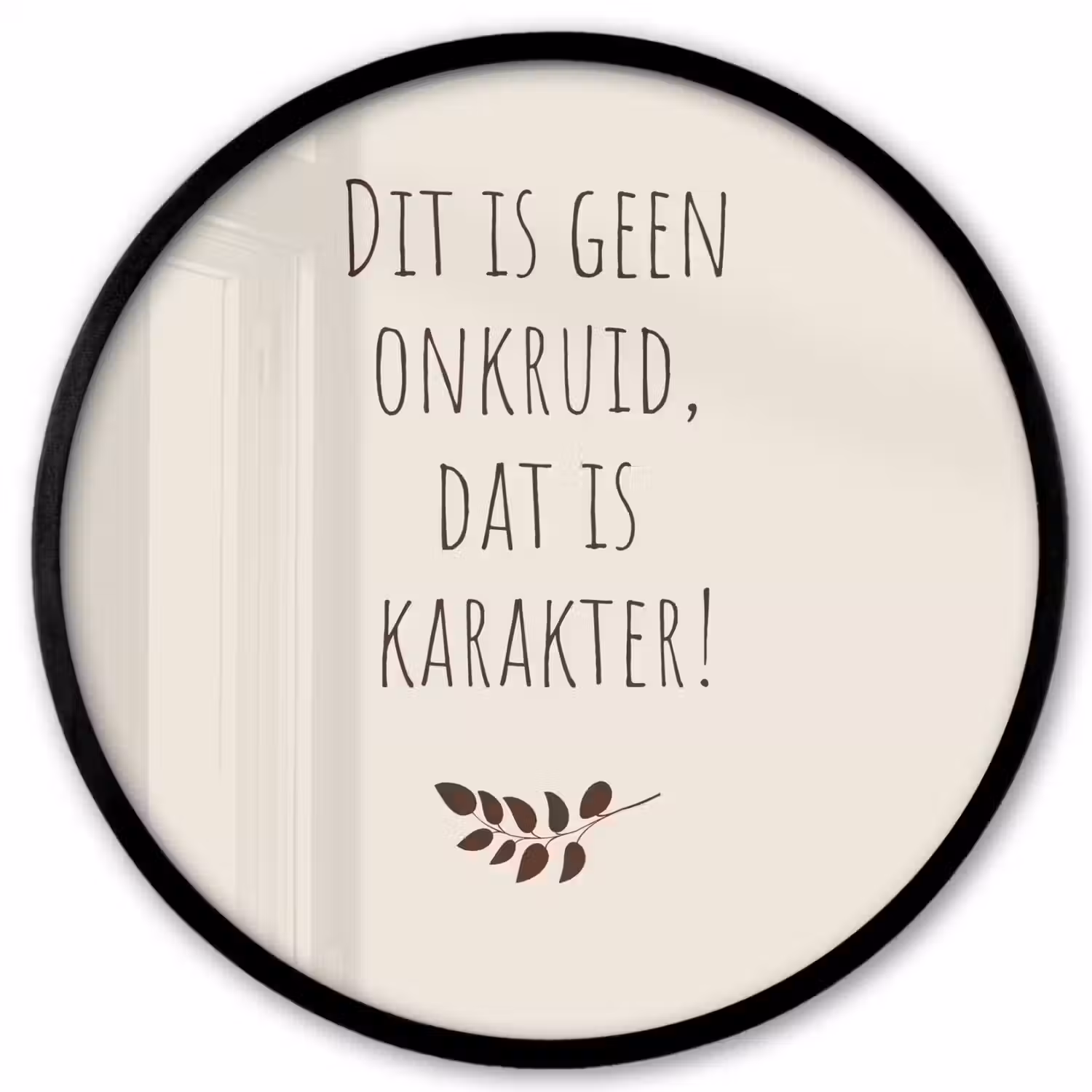 Bruin - Minimalistisch - Quote - Zomer Fotolijst rond zonder passe partout klein -3d