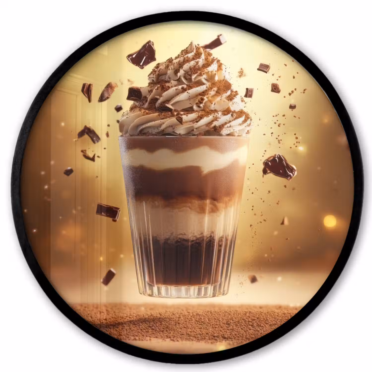 Dessert - Chocolade - Zoet - Eten Fotolijst rond zonder passe partout klein -3d