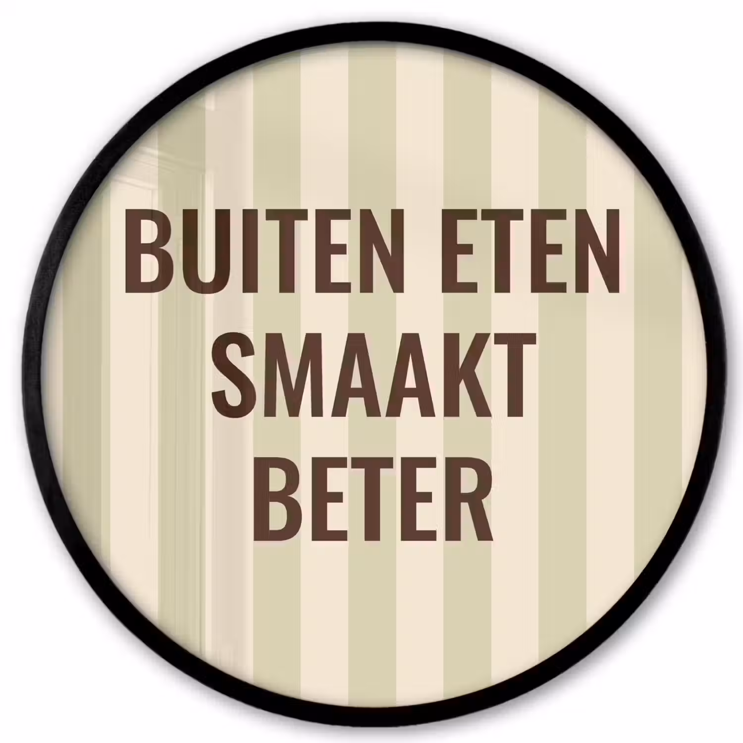 Buiten - Quote - Strepen - Zomer Fotolijst rond zonder passe partout klein -3d