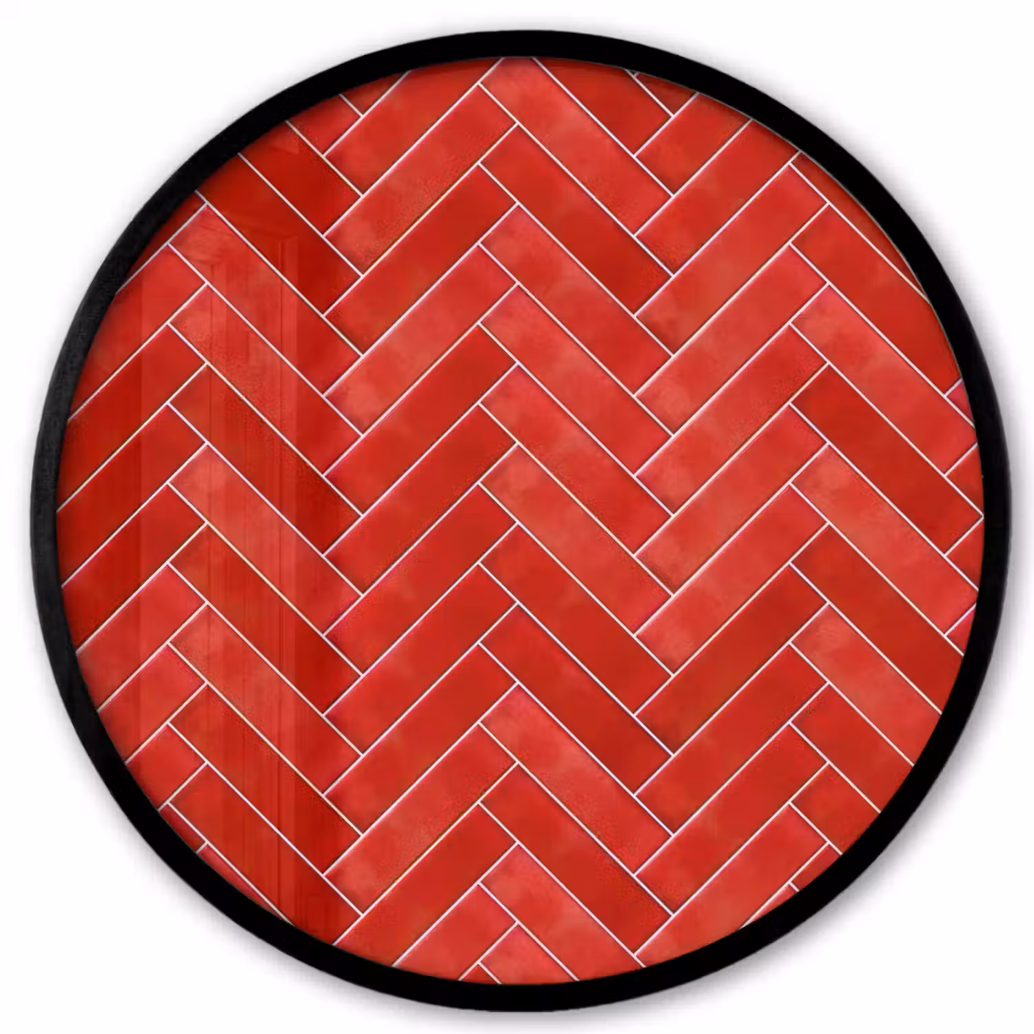 Visgraat - Tegel - Rood Fotolijst rond zonder passe partout klein 856 -3d