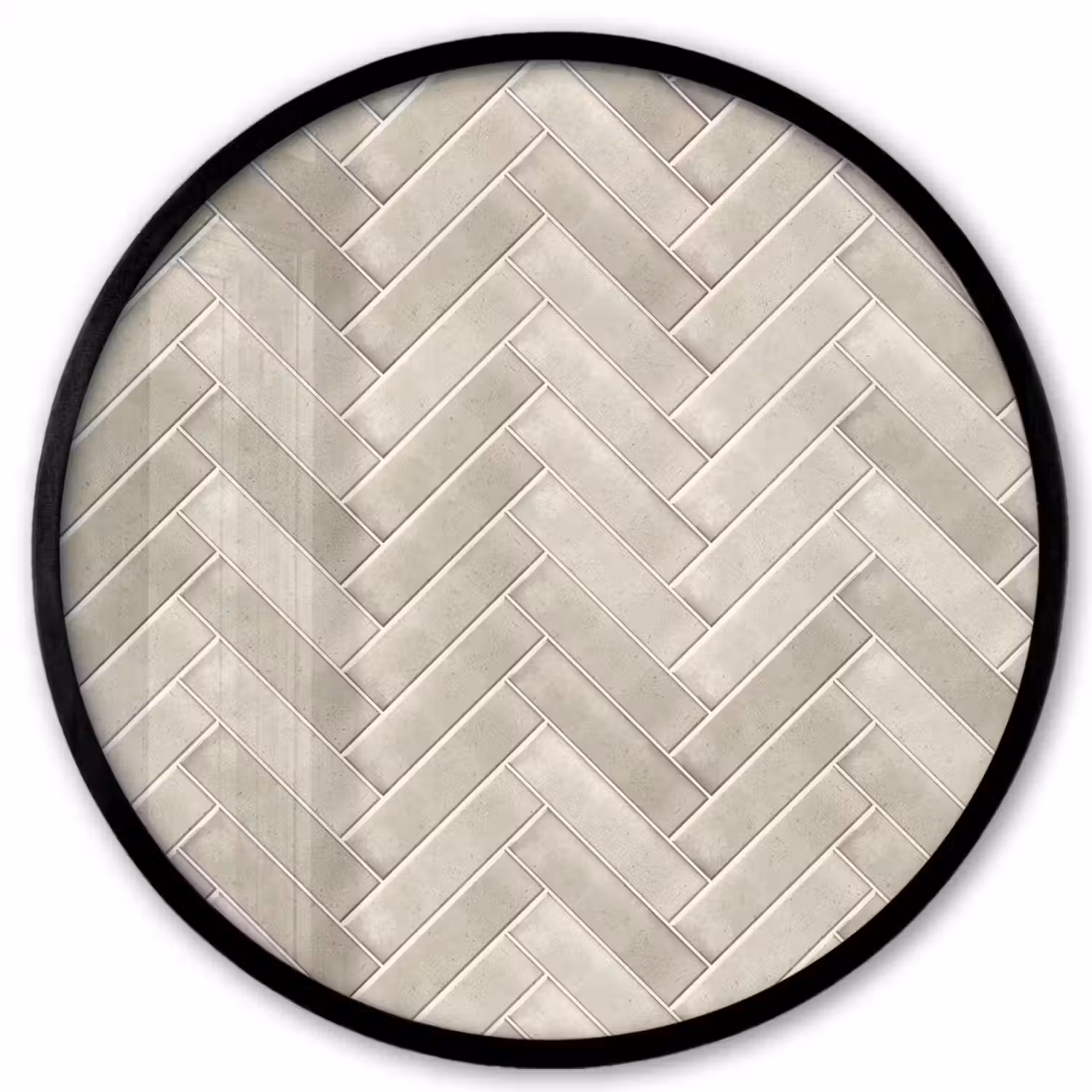 Visgraat - Wandtegel - Beige Fotolijst rond zonder passe partout klein 856 -3d