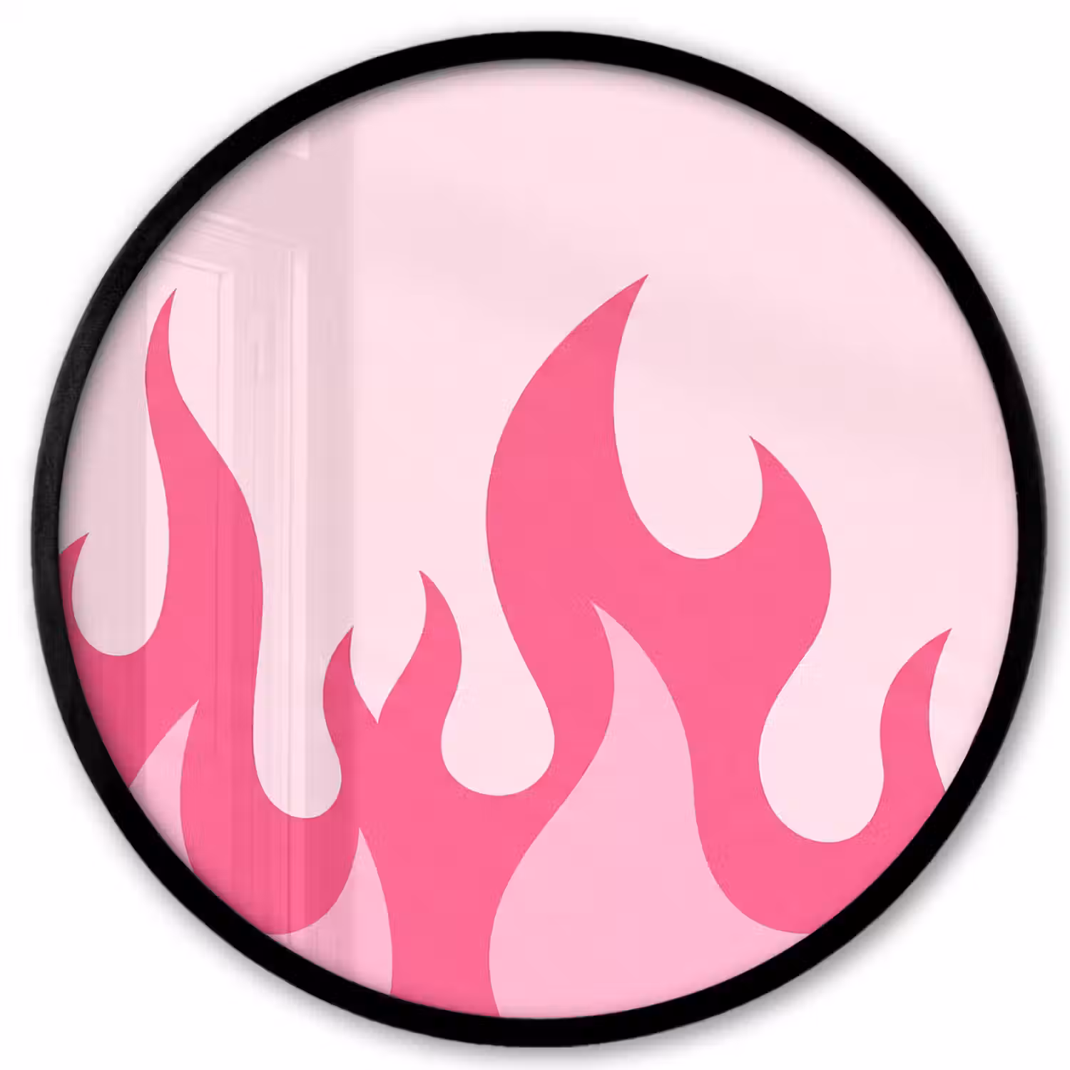 Vlammen - Patroon - Abstract - Modern - Roze Fotolijst rond zonder passe partout klein -3d