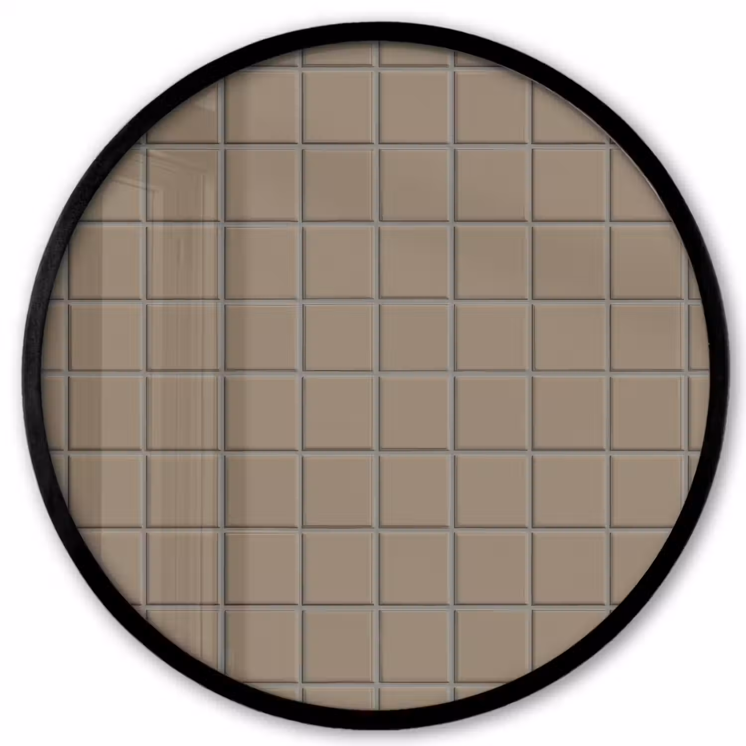Tegel - Patroon - Taupe Fotolijst rond zonder passe partout klein 856 -3d