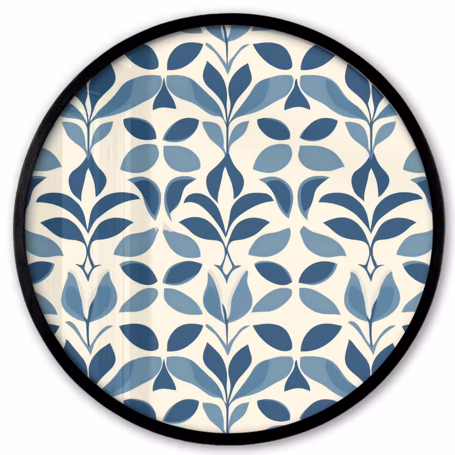 Flora - Modern - Blauw Fotolijst rond zonder passe partout klein 856 -3d
