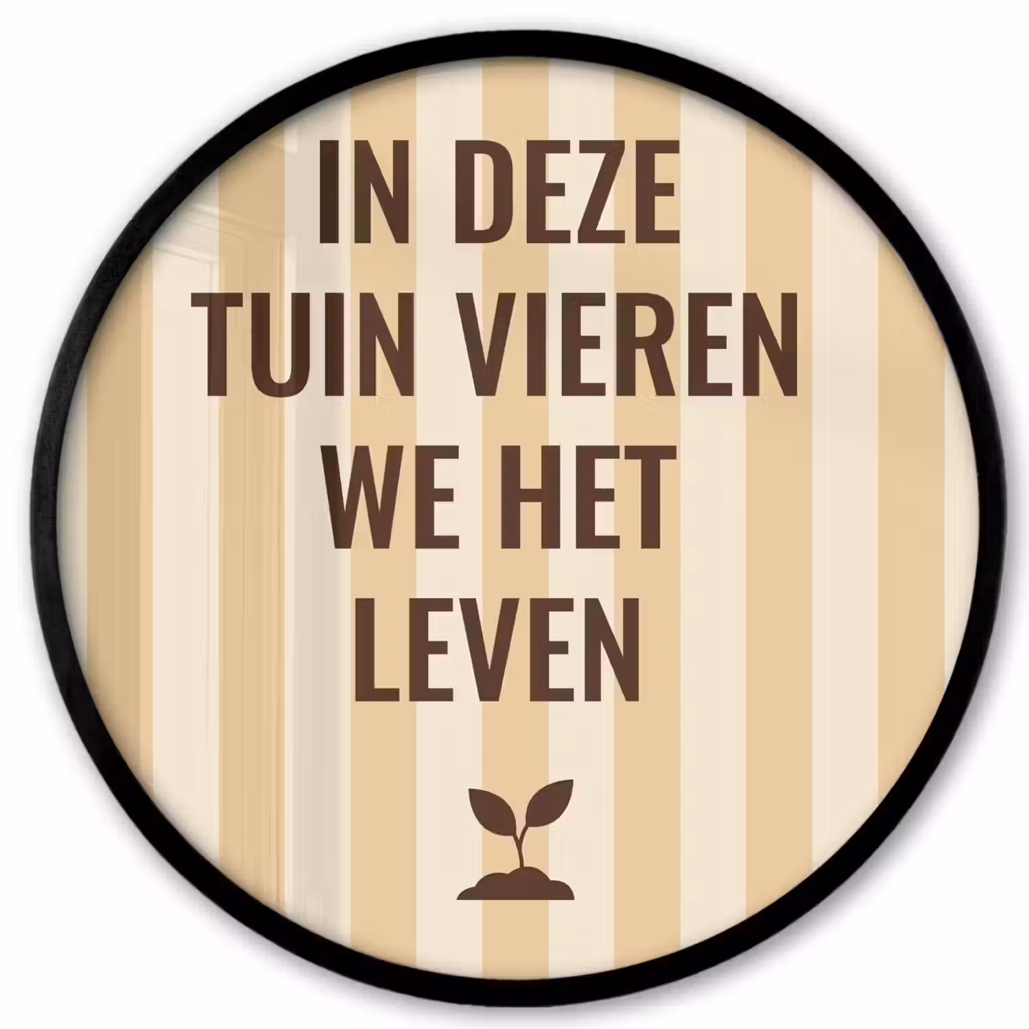 Tuin - Quote - Strepen - Zomer Fotolijst rond zonder passe partout klein -3d