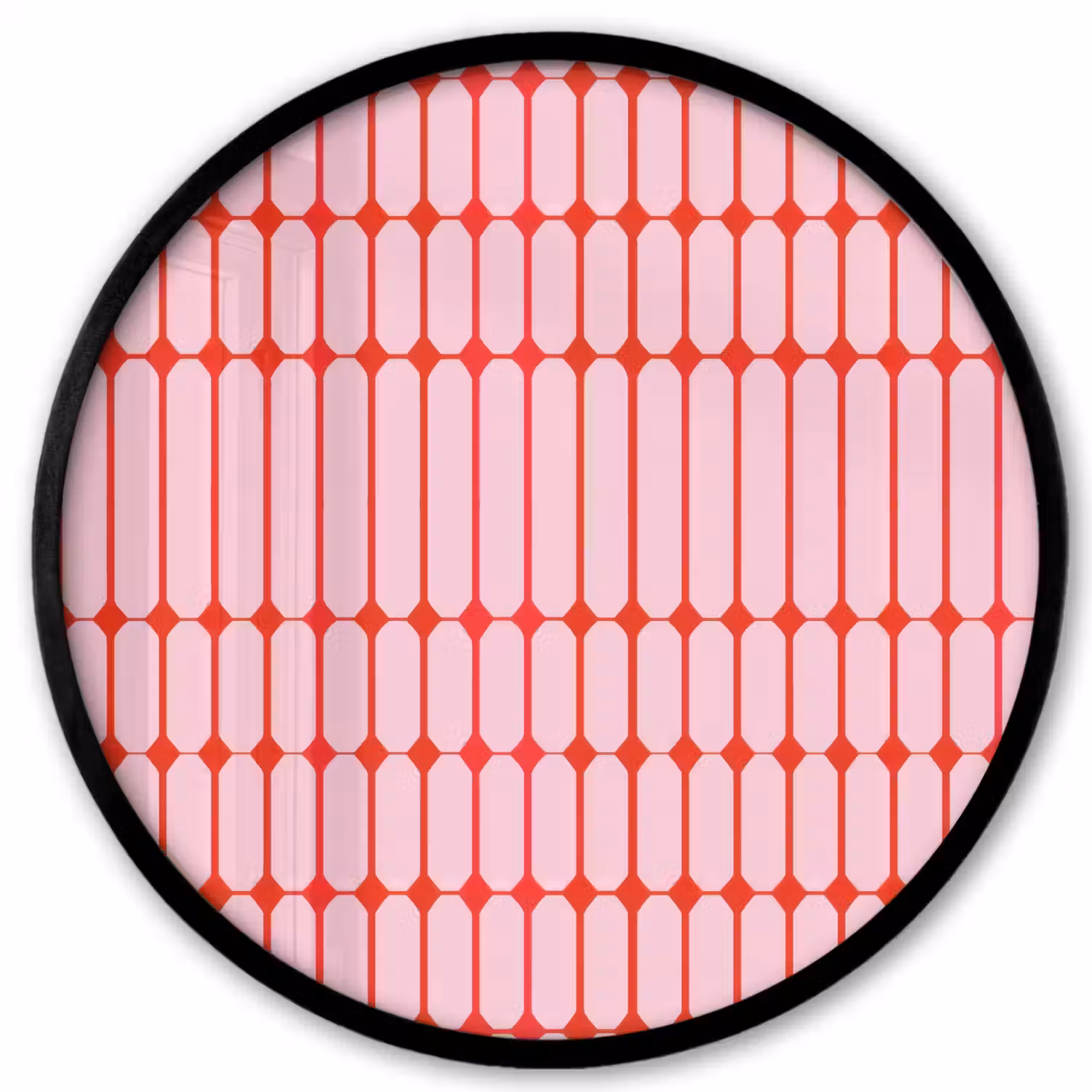 Geometrisch - Minimalistisch - Rood - Roze Fotolijst rond zonder passe partout klein 856 -3d